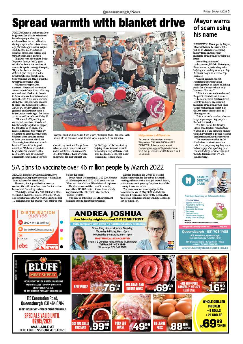 Queensburgh News 30 April 2021 page 3