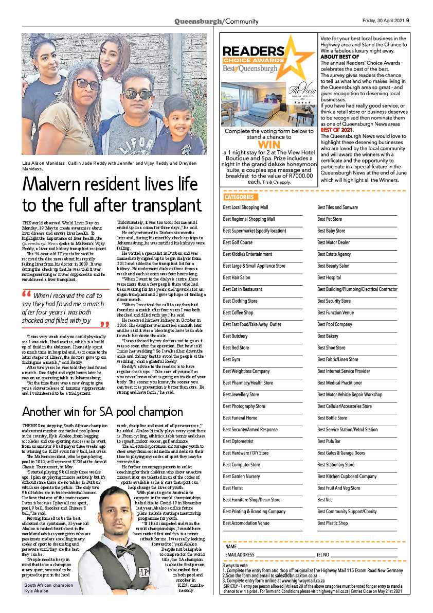 Queensburgh News 30 April 2021 page 9