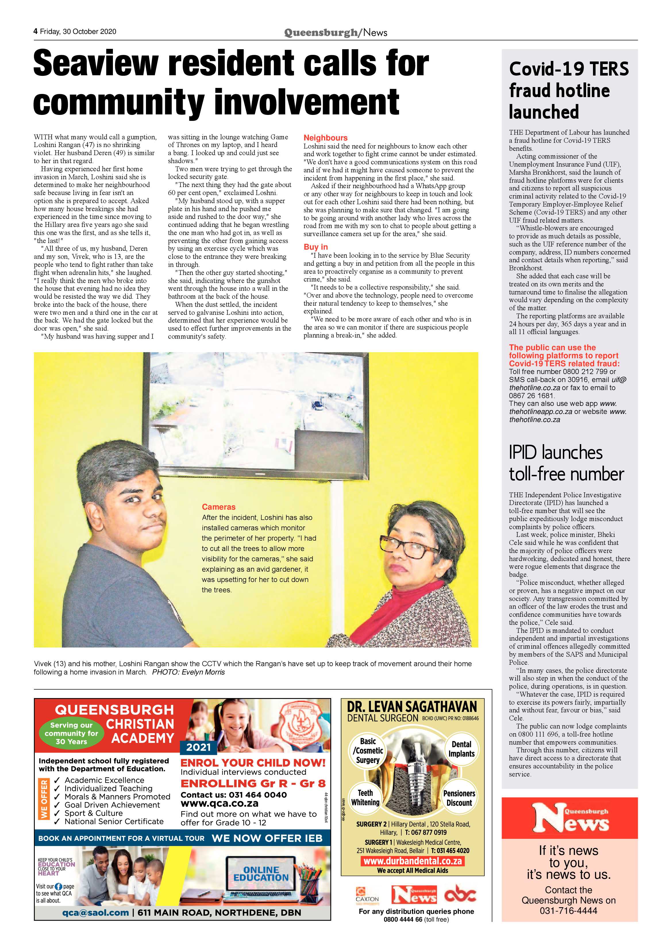 Queensburgh News 30 October 2020 page 4