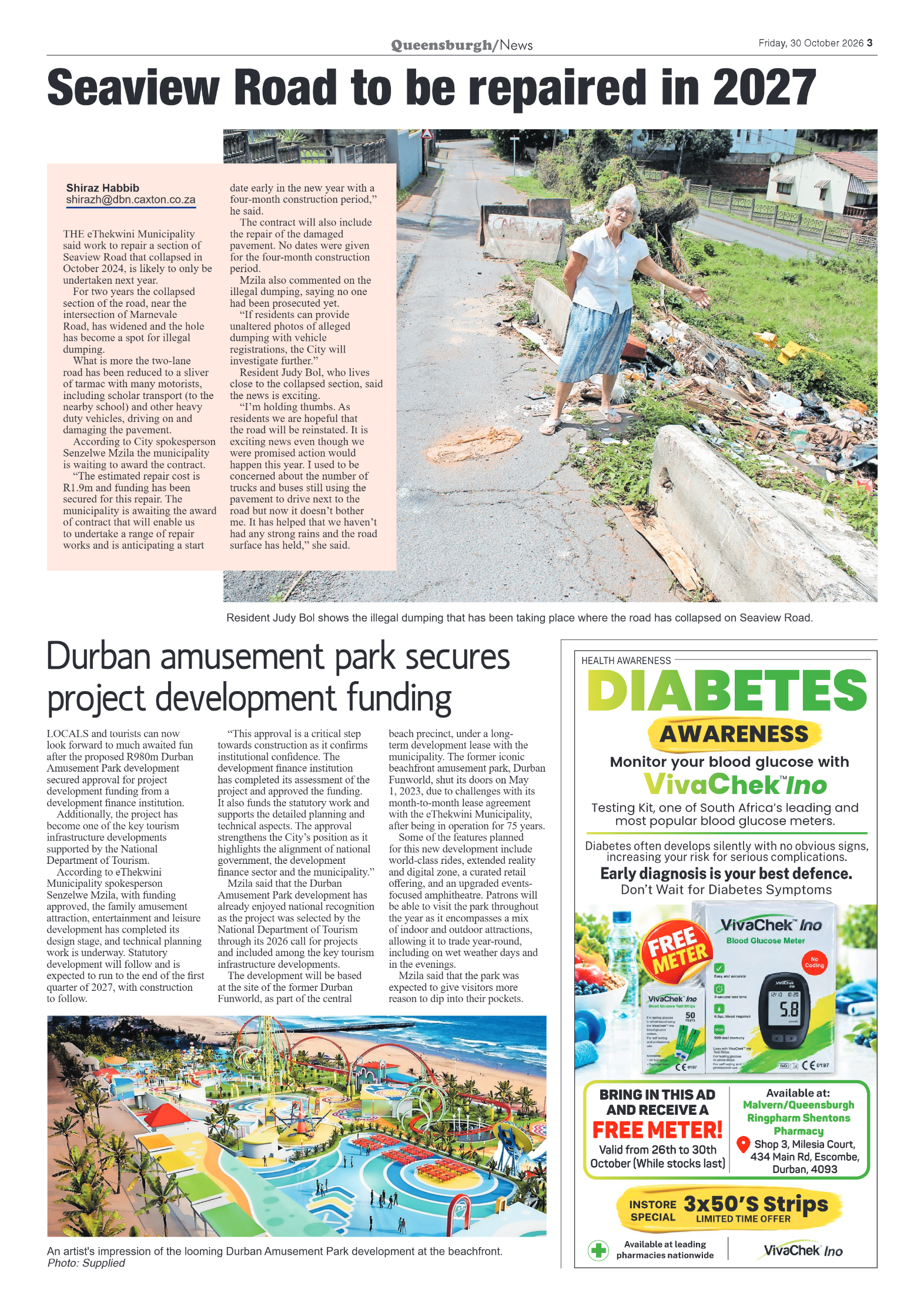 Queensburgh News 30 October 2026 page 3