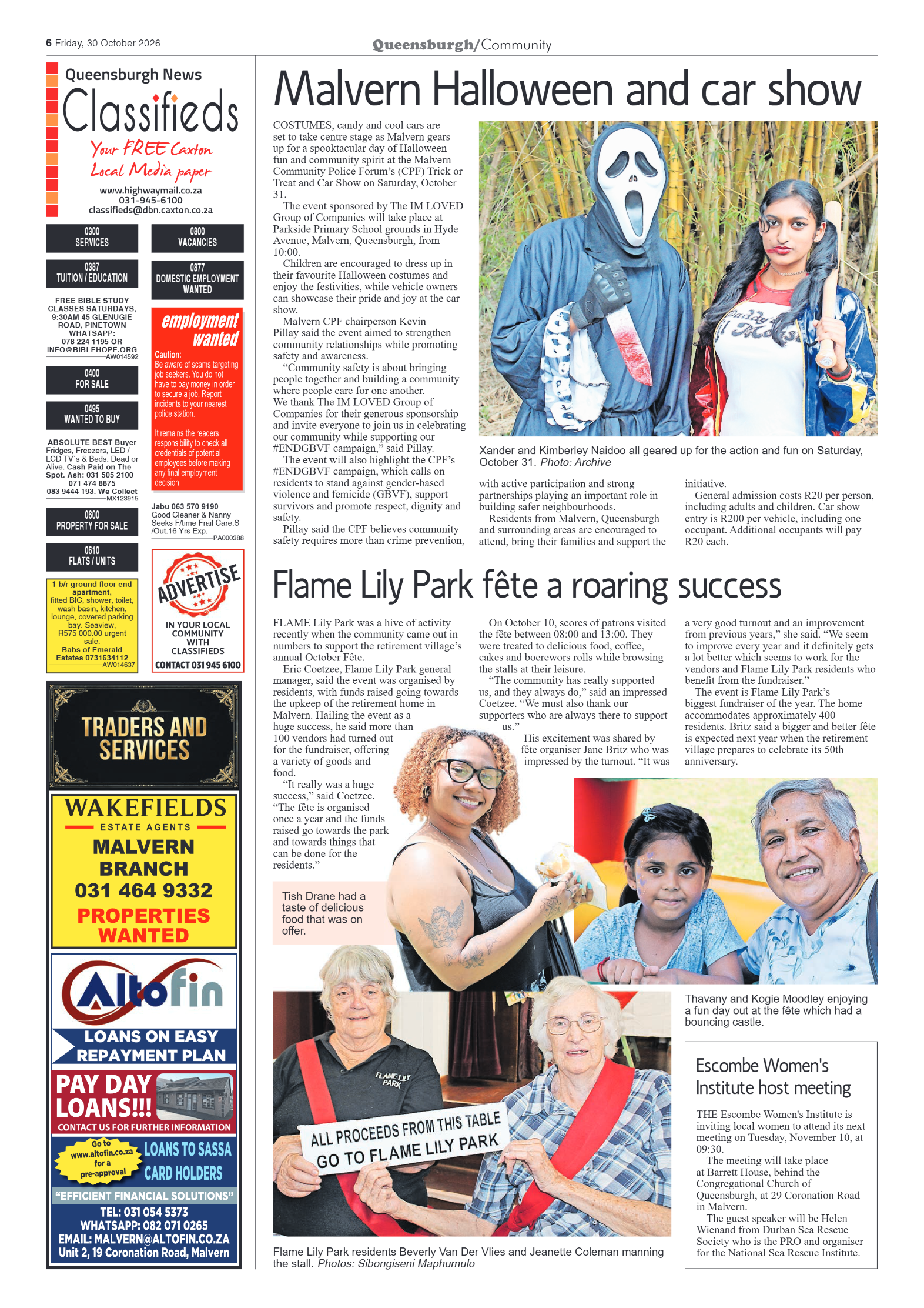 Queensburgh News 30 October 2026 page 6