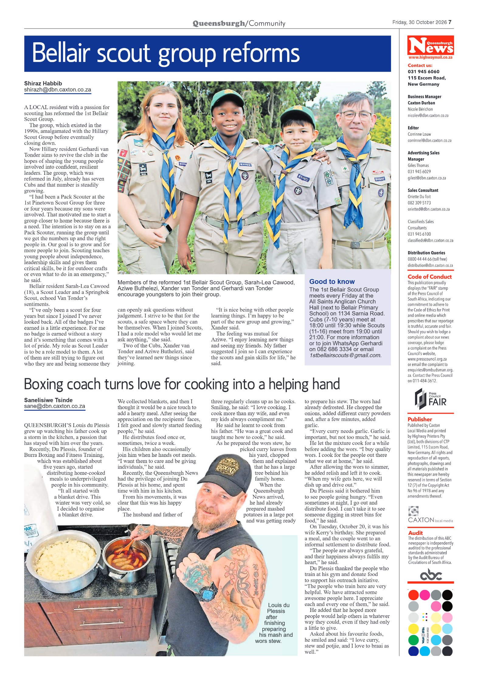 Queensburgh News 30 October 2026 page 7