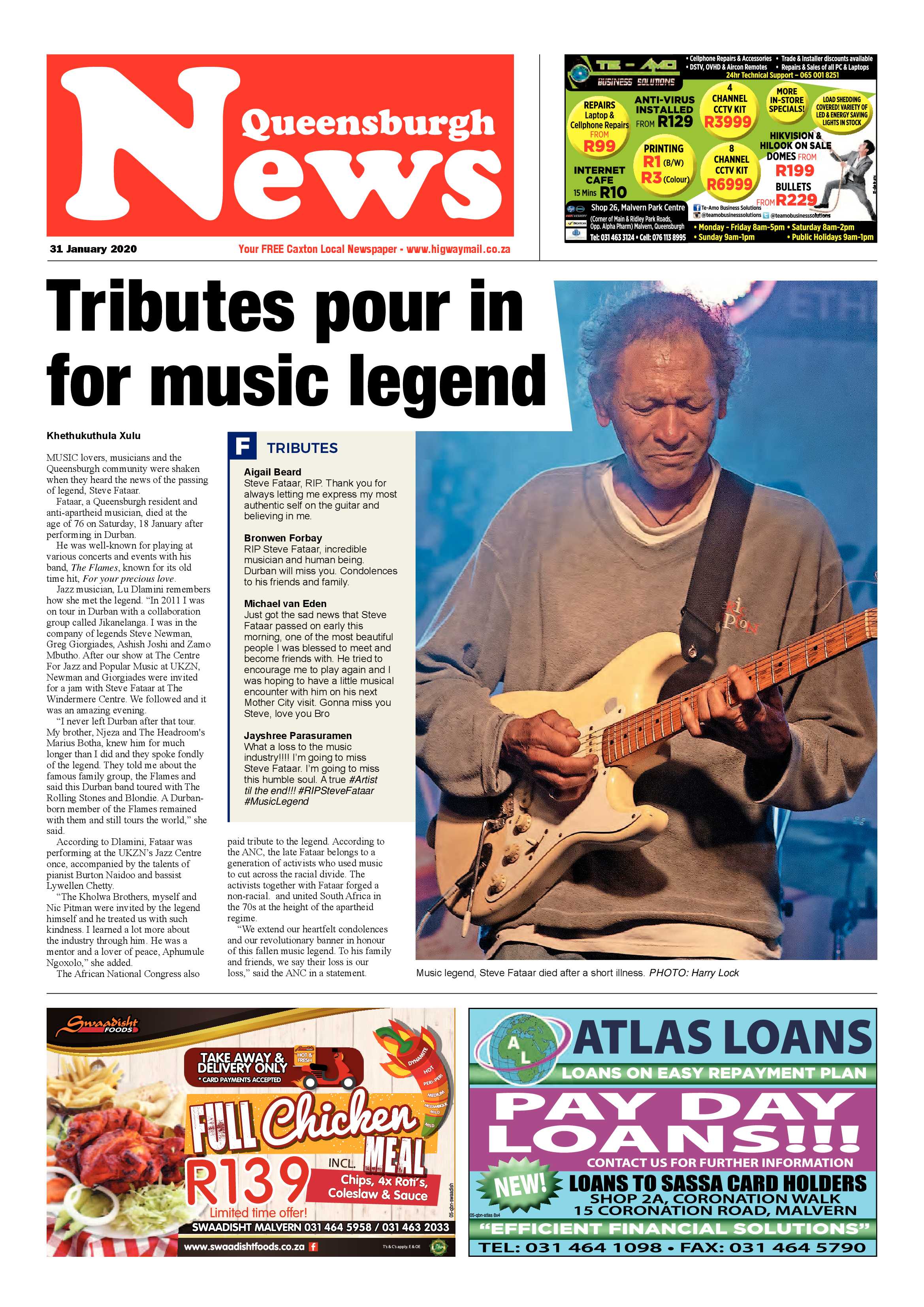 Queensburgh News 31 January 2020 page 1