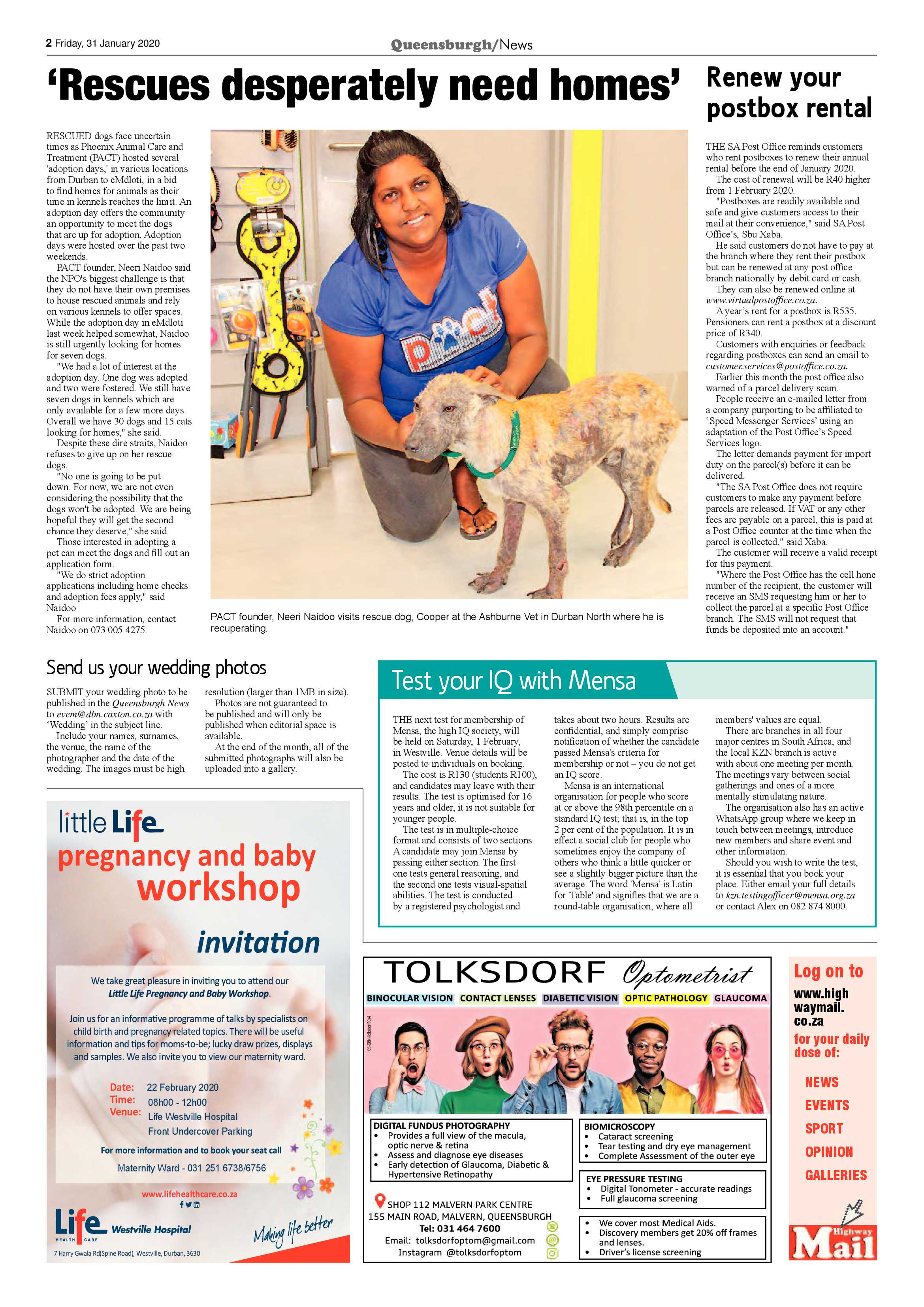 Queensburgh News 31 January 2020 page 2