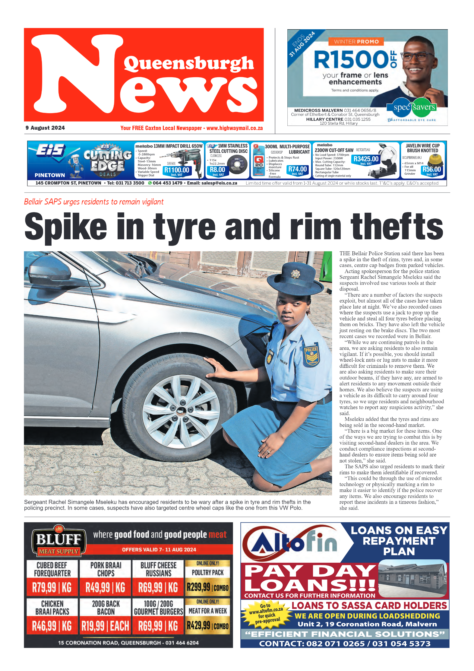 Queensburgh News 9 August 2024 page 1