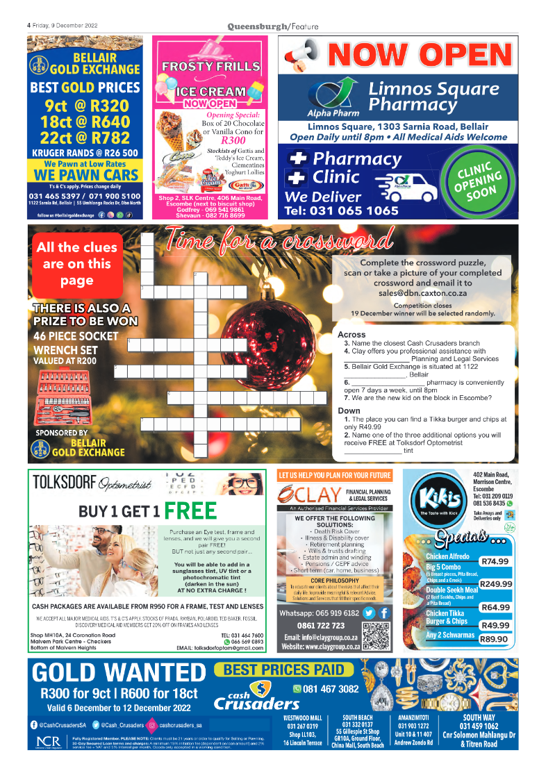 Queensburgh News 9 December 2022 page 4