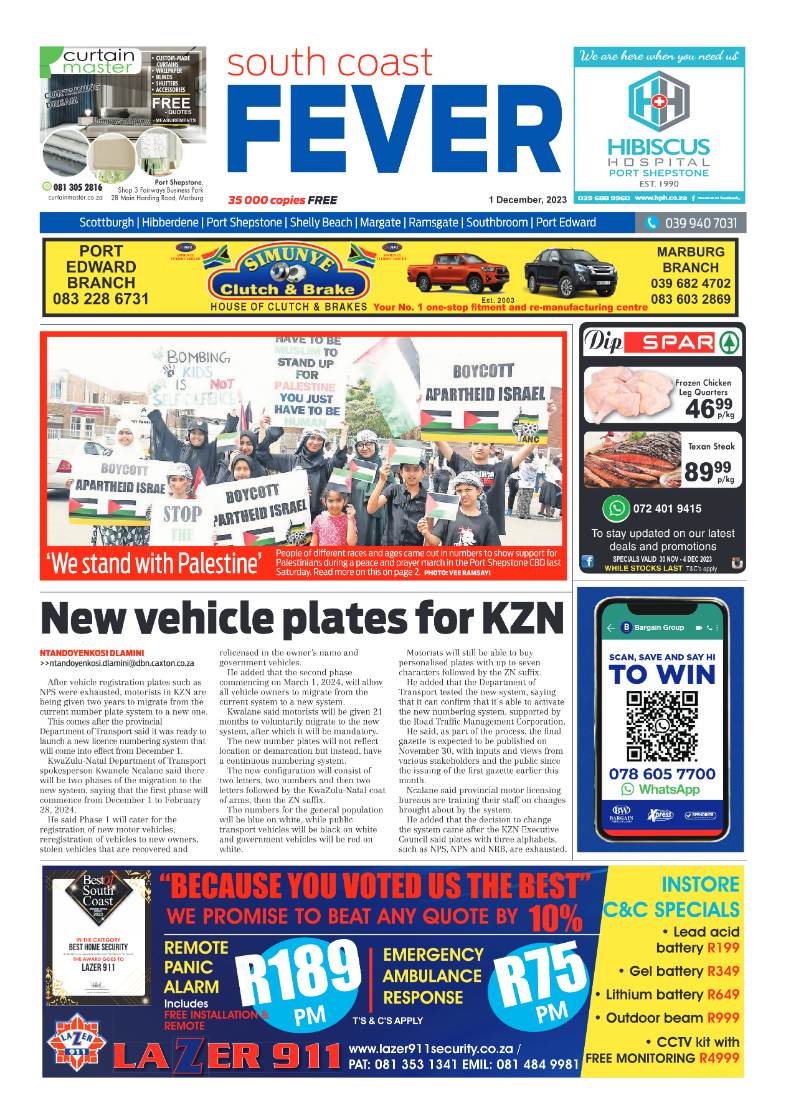South Coast Fever 1 Dec page 1