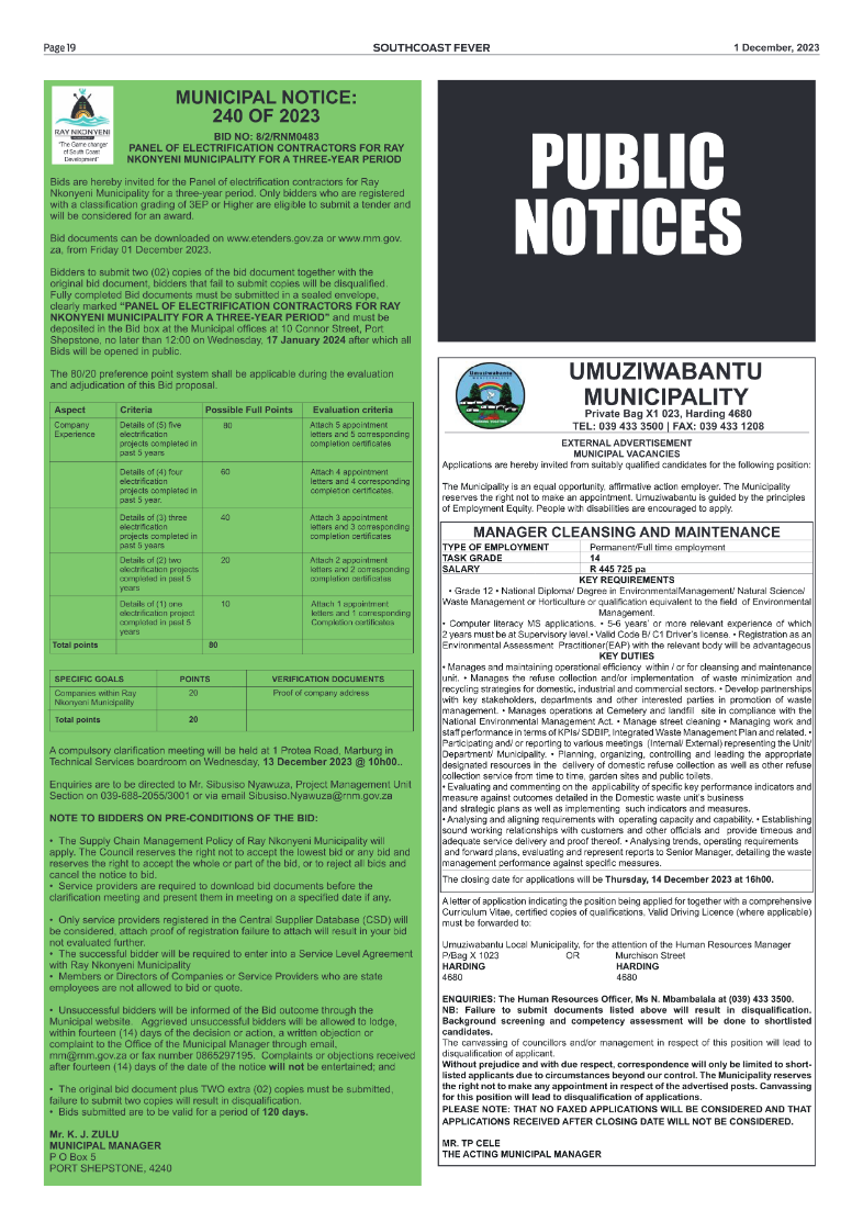South Coast Fever 1 Dec page 19