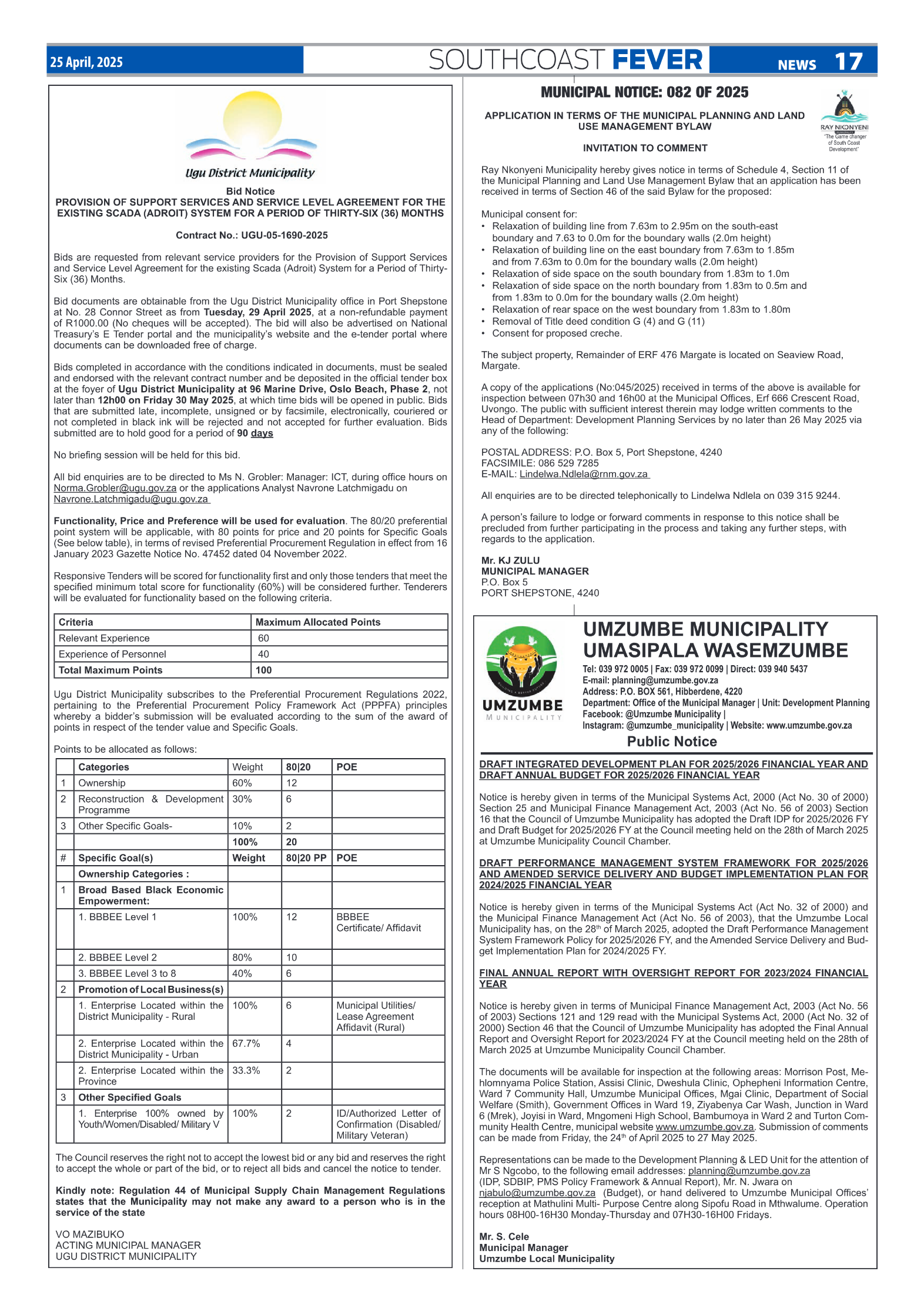 SCF 25 April page 19