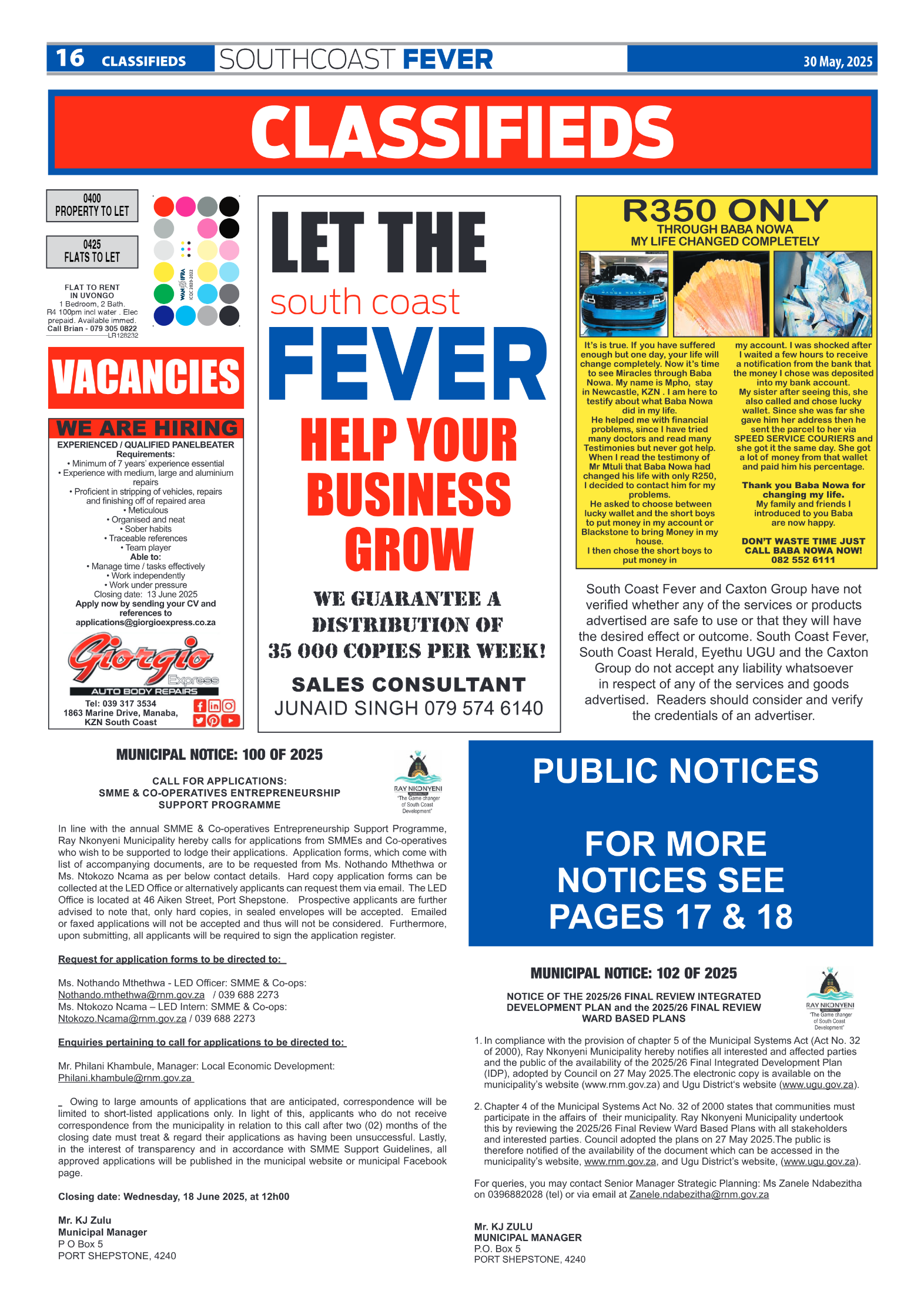 SCF 30 May page 16
