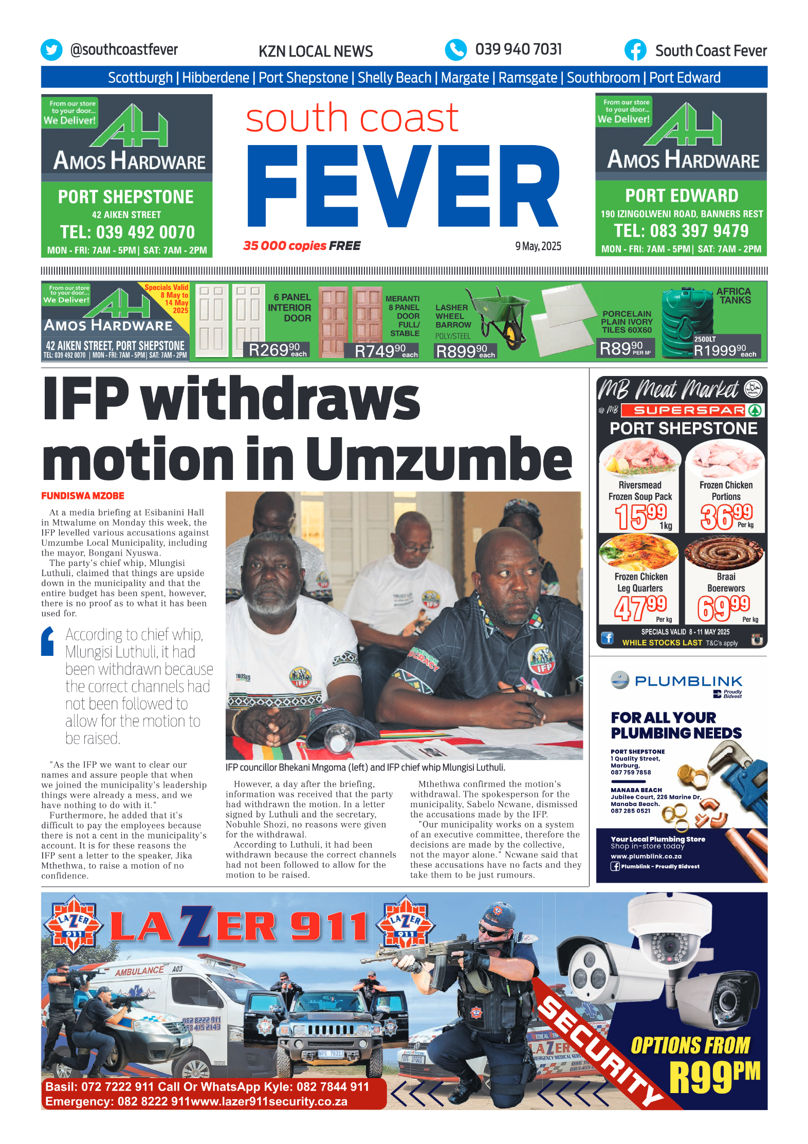 SCF 9 May page 1
