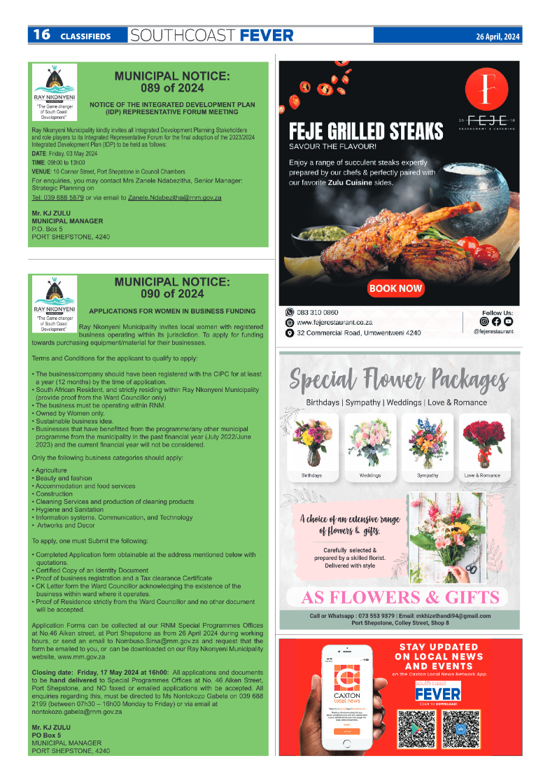 SC Fever 26 April 2024 page 16