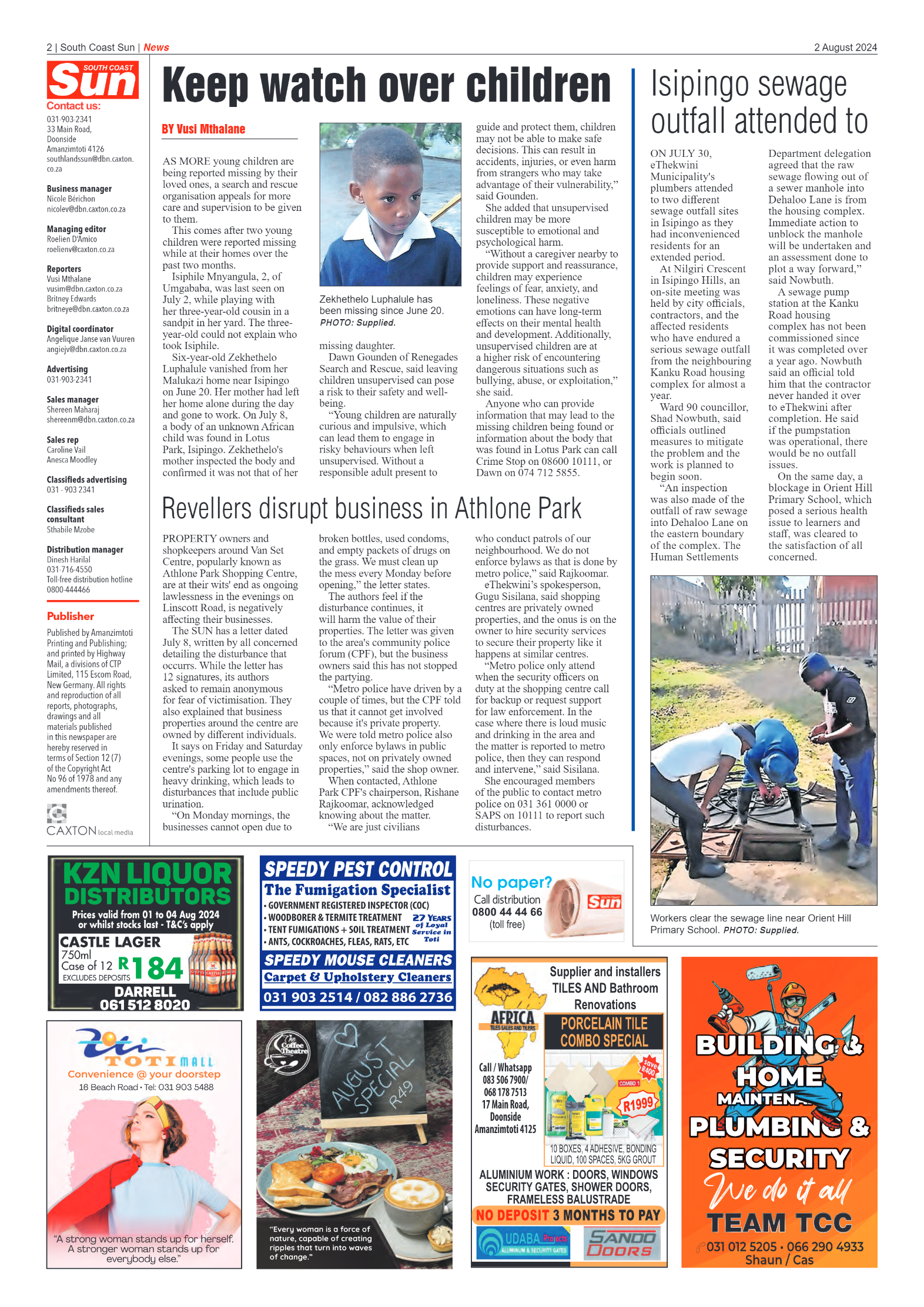 South Coast Sun 2 August 2024 page 2