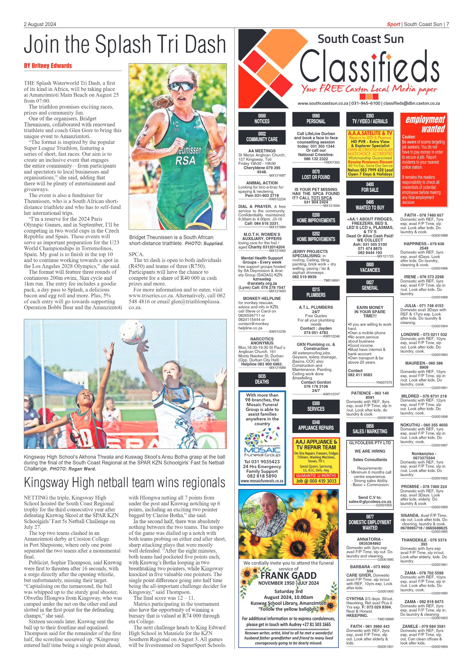 South Coast Sun 2 August 2024 page 7