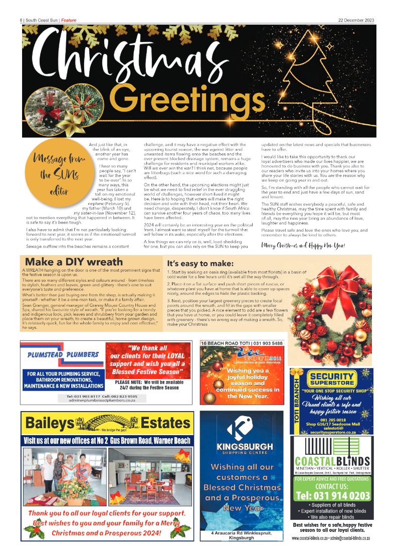 South Coast Sun 22 December 2023 page 6
