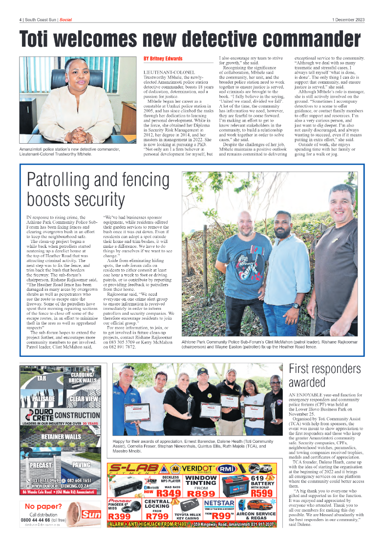 South Coast Sun 01 December 2023 page 4