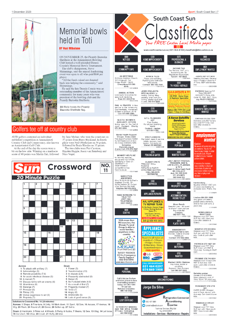 South Coast Sun 01 December 2023 page 7