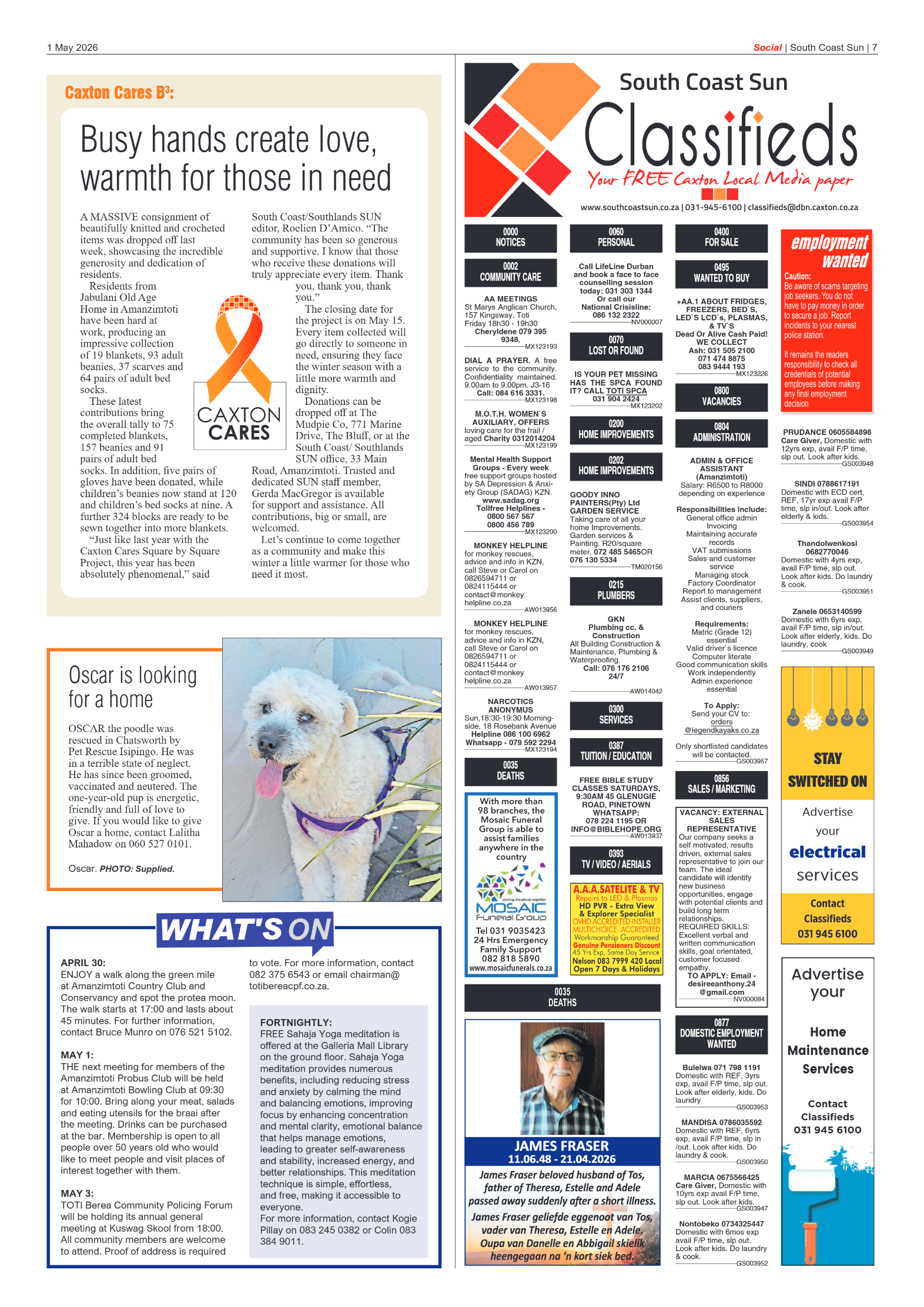 South Coast Sun 01 May 2026 page 7