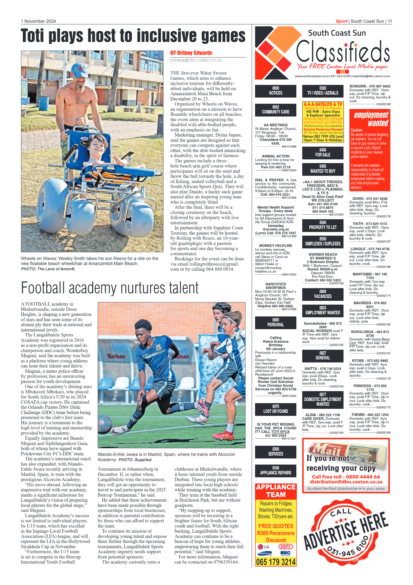 South Coast Sun 01 November 2024 page 11