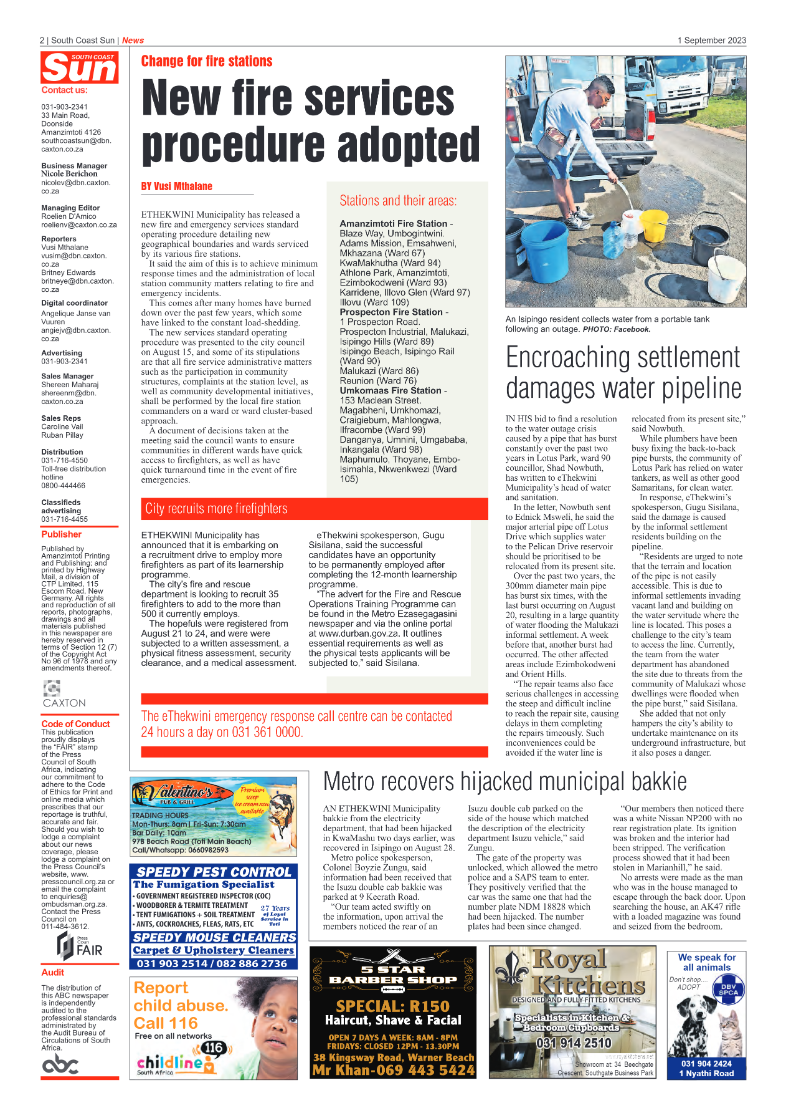 South Coast Sun 01 September 2023 page 2