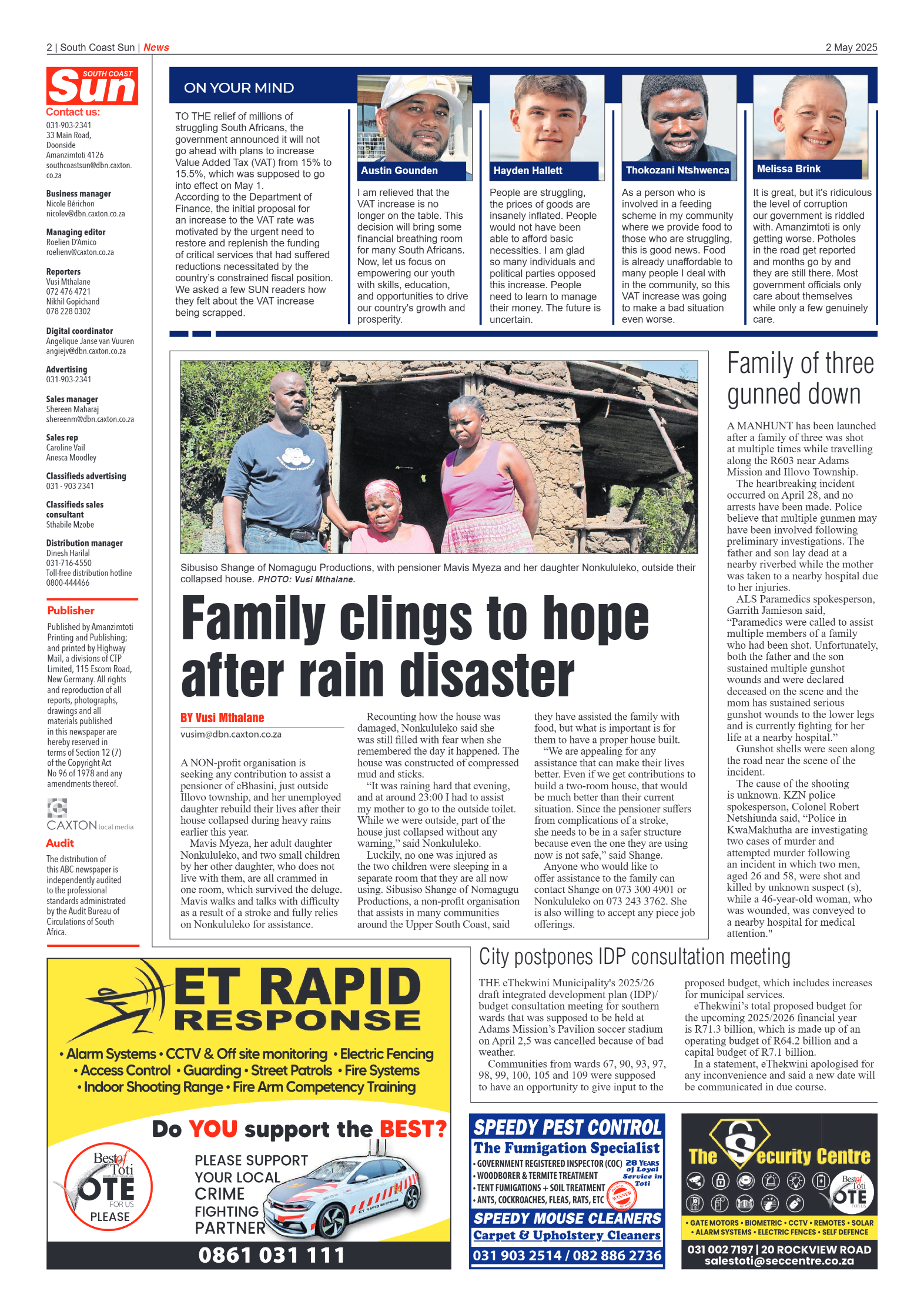 South Coast Sun 02 May 2025 page 2