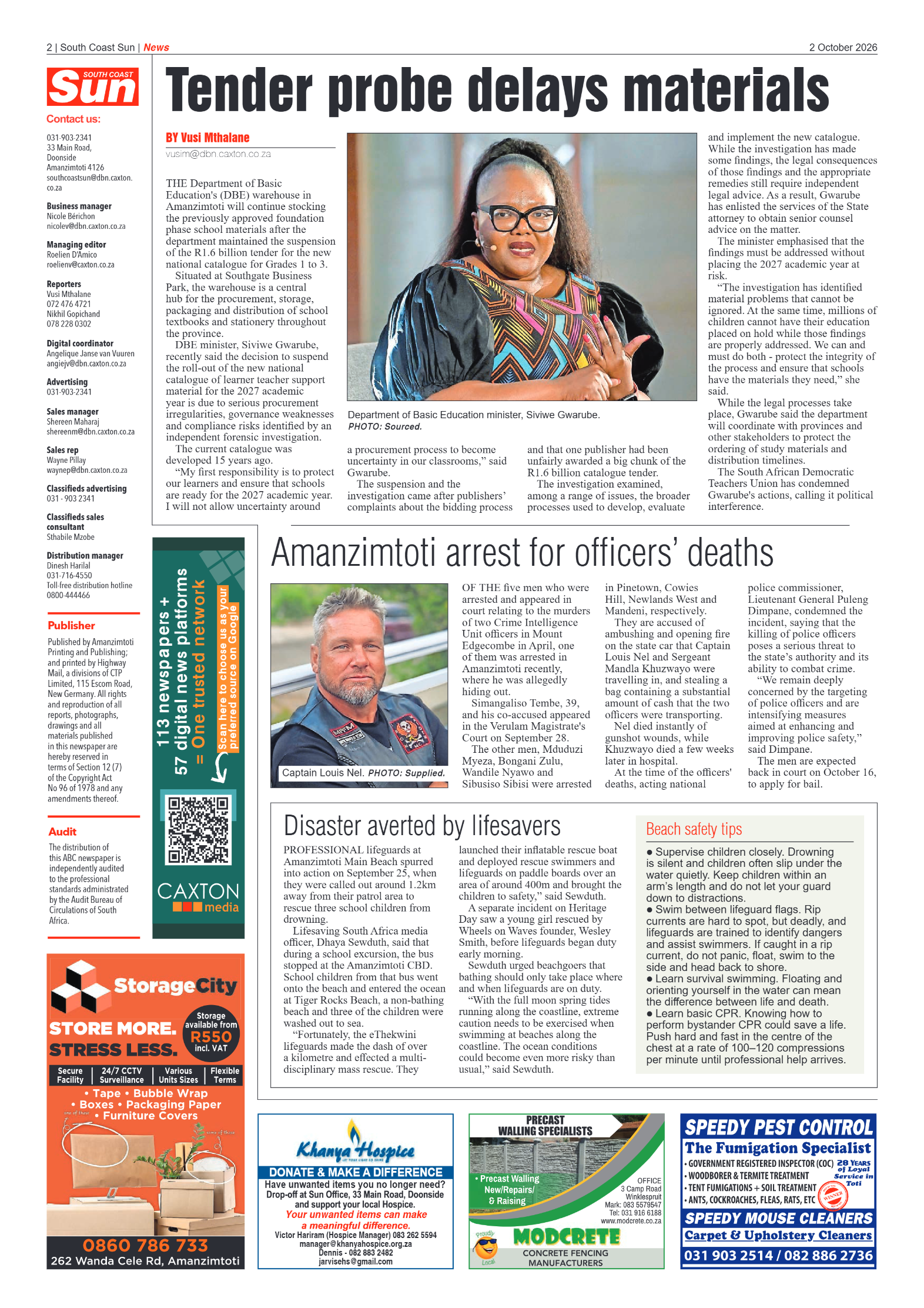South Coast Sun 02 October 2026 page 2
