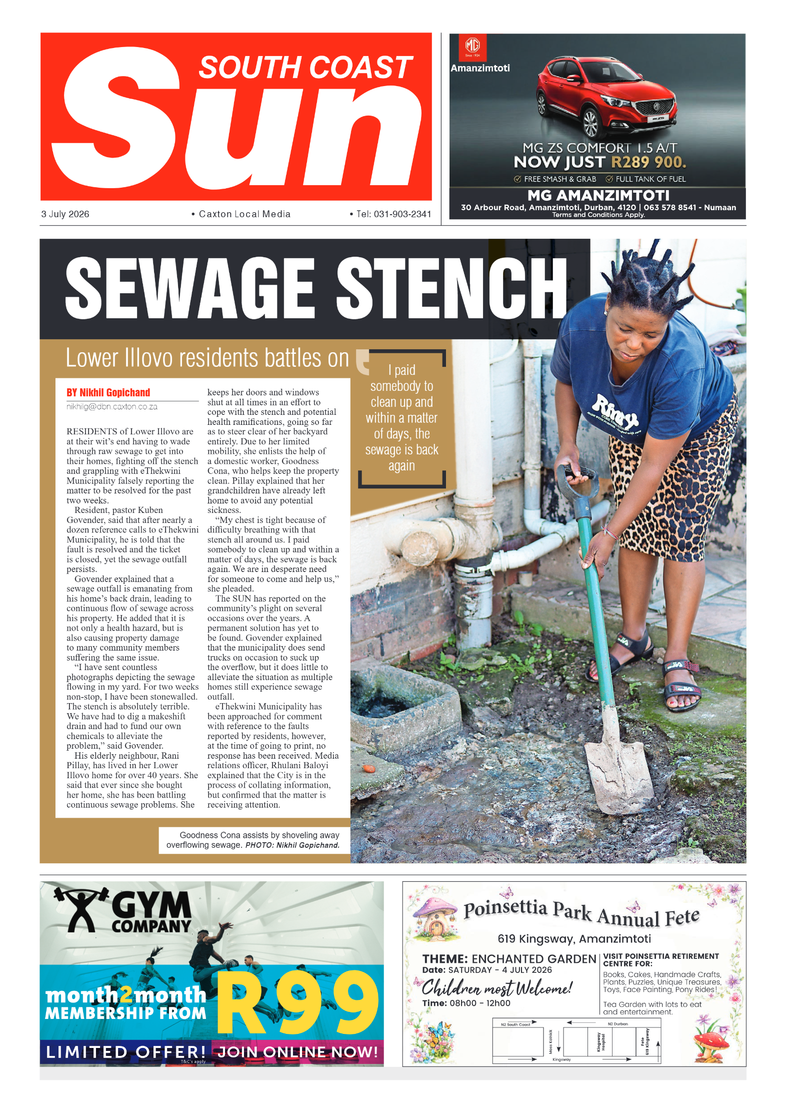 South Coast Sun 03 July 2026 page 1
