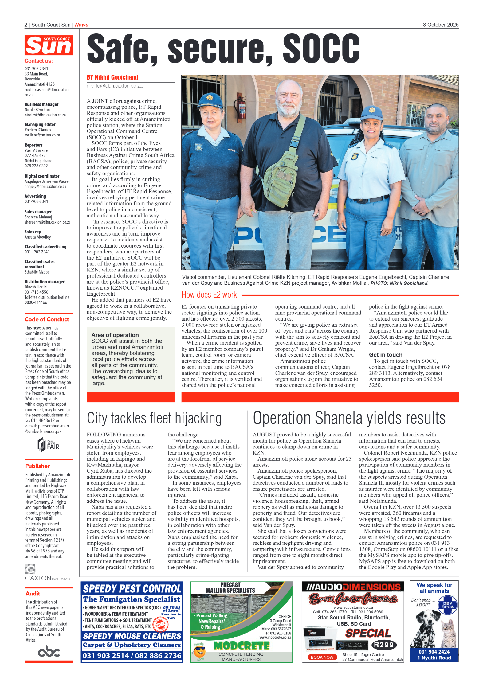 South Coast Sun 03 October 2025 page 2