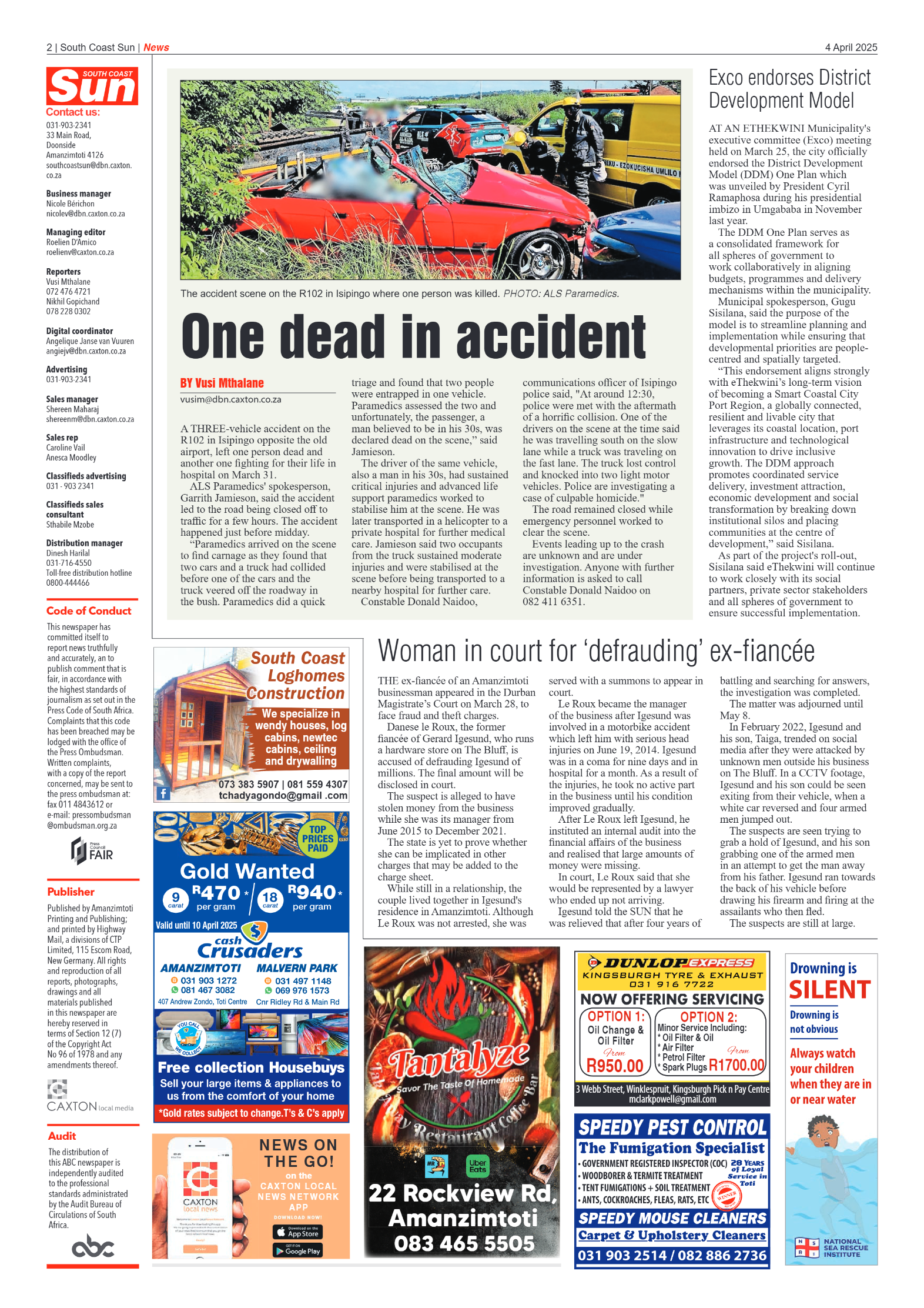 South Coast Sun 04 April 2025 page 2