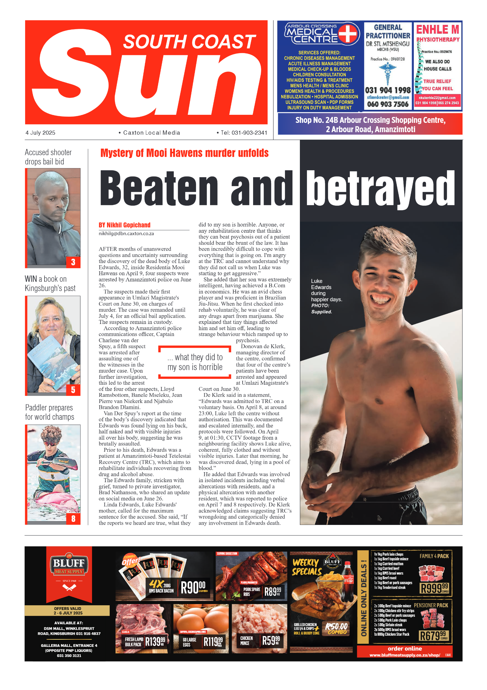 South Coast Sun 04 July 2025 page 1