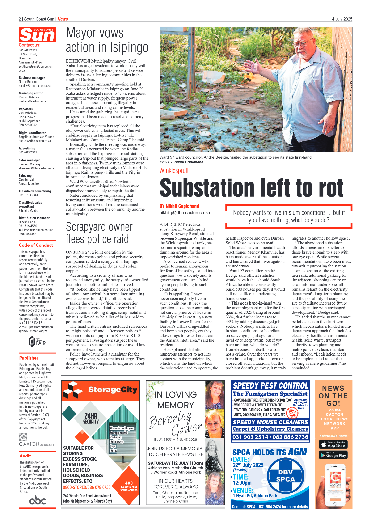 South Coast Sun 04 July 2025 page 2