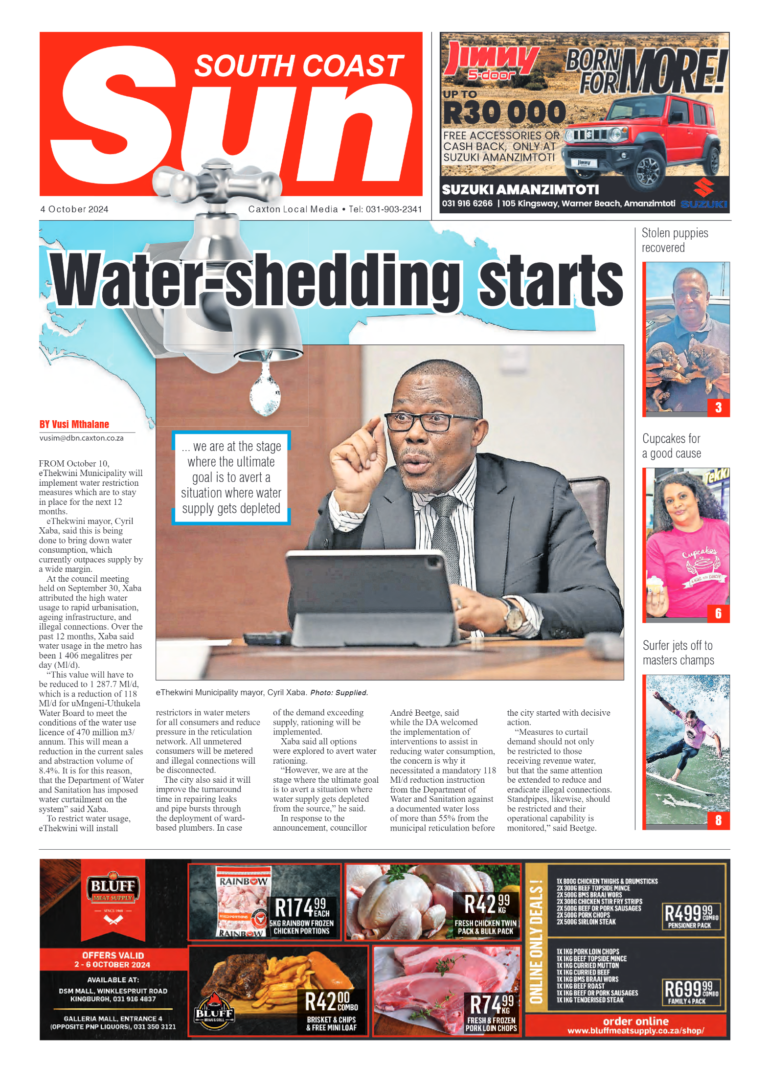 South Coast Sun 04 October 2024 page 1