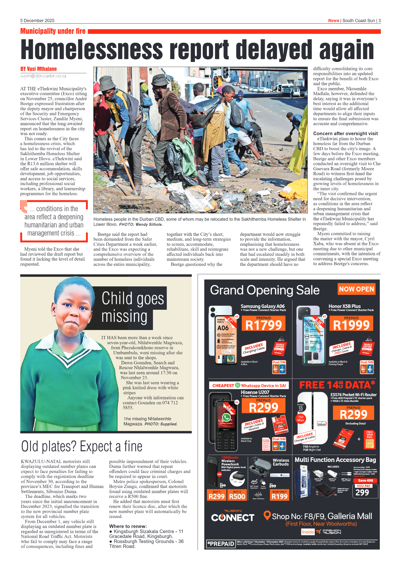 South Coast Sun 05 December 2025 page 3