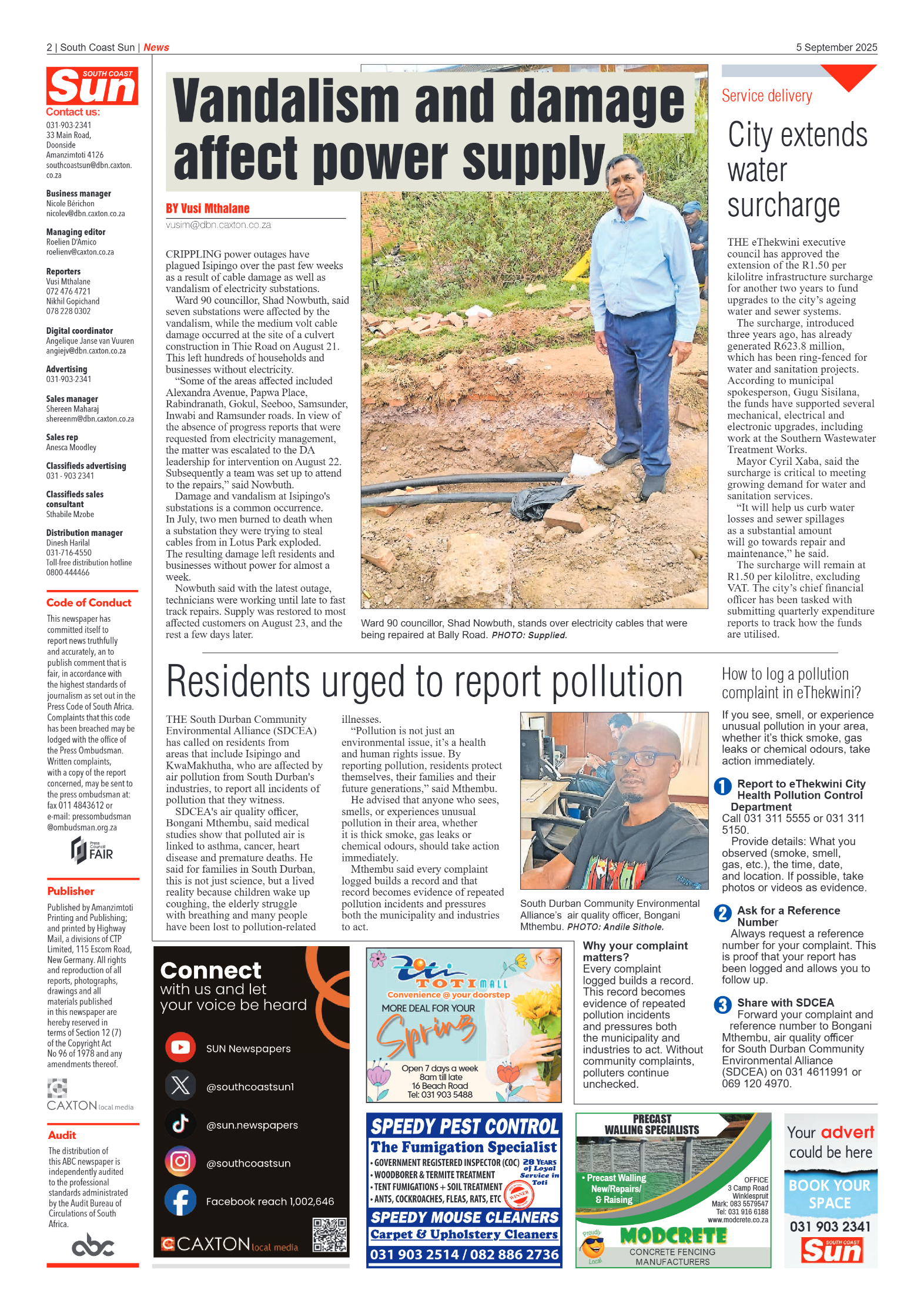 South Coast Sun 05 September 2025 page 2