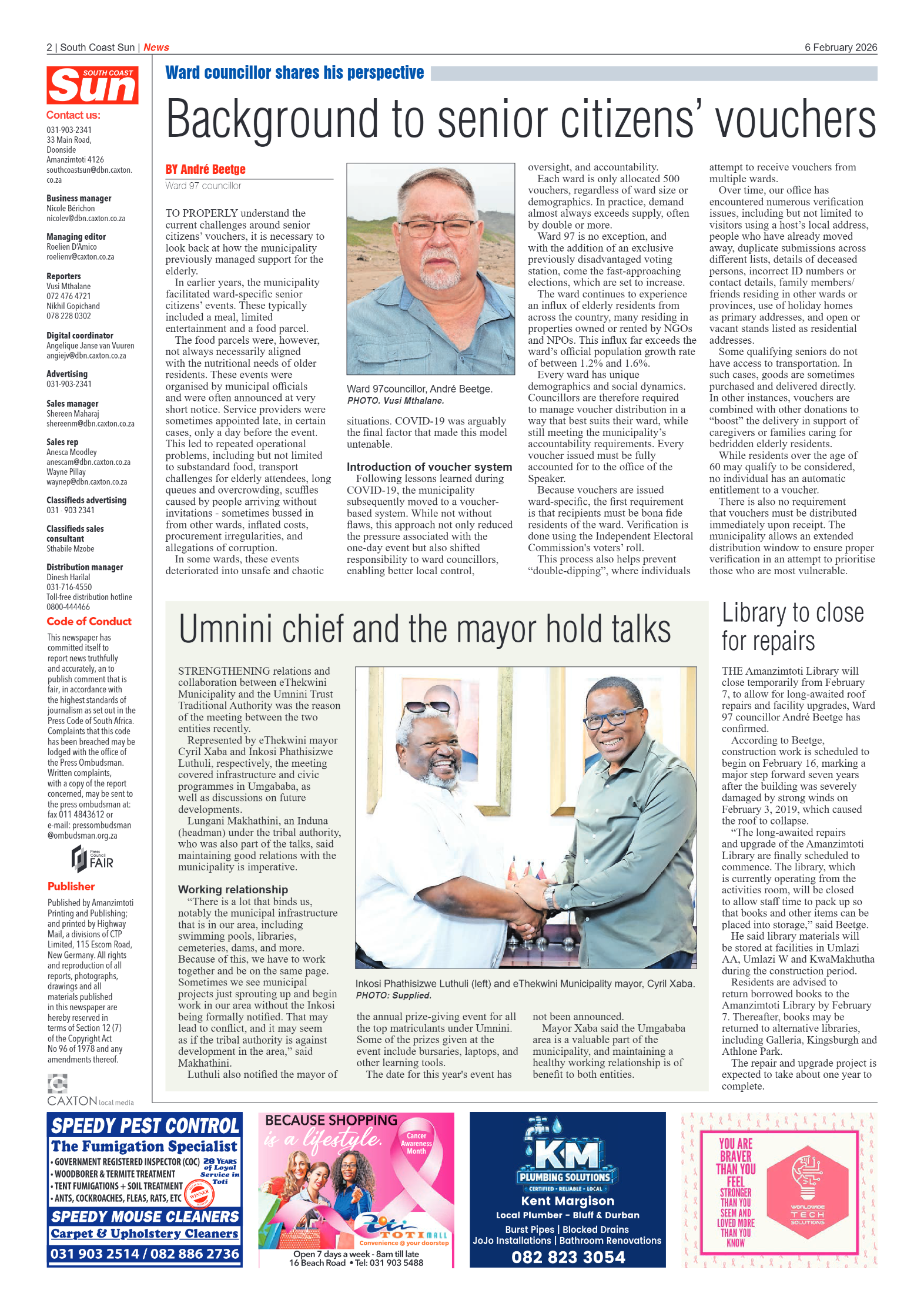 South Coast Sun 06 February 2026 page 2
