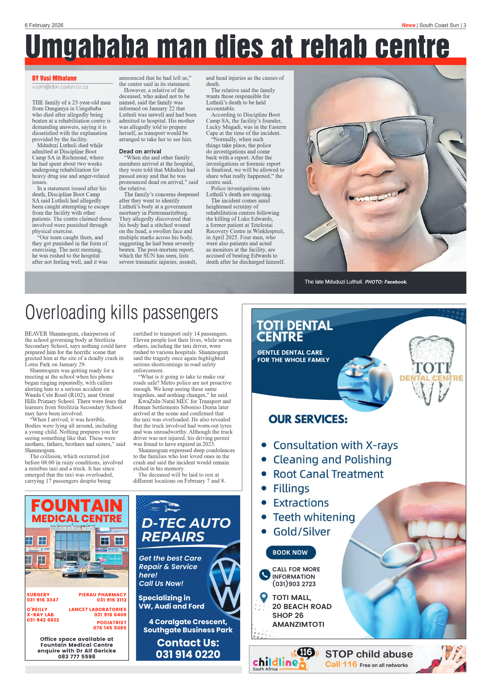 South Coast Sun 06 February 2026 page 3