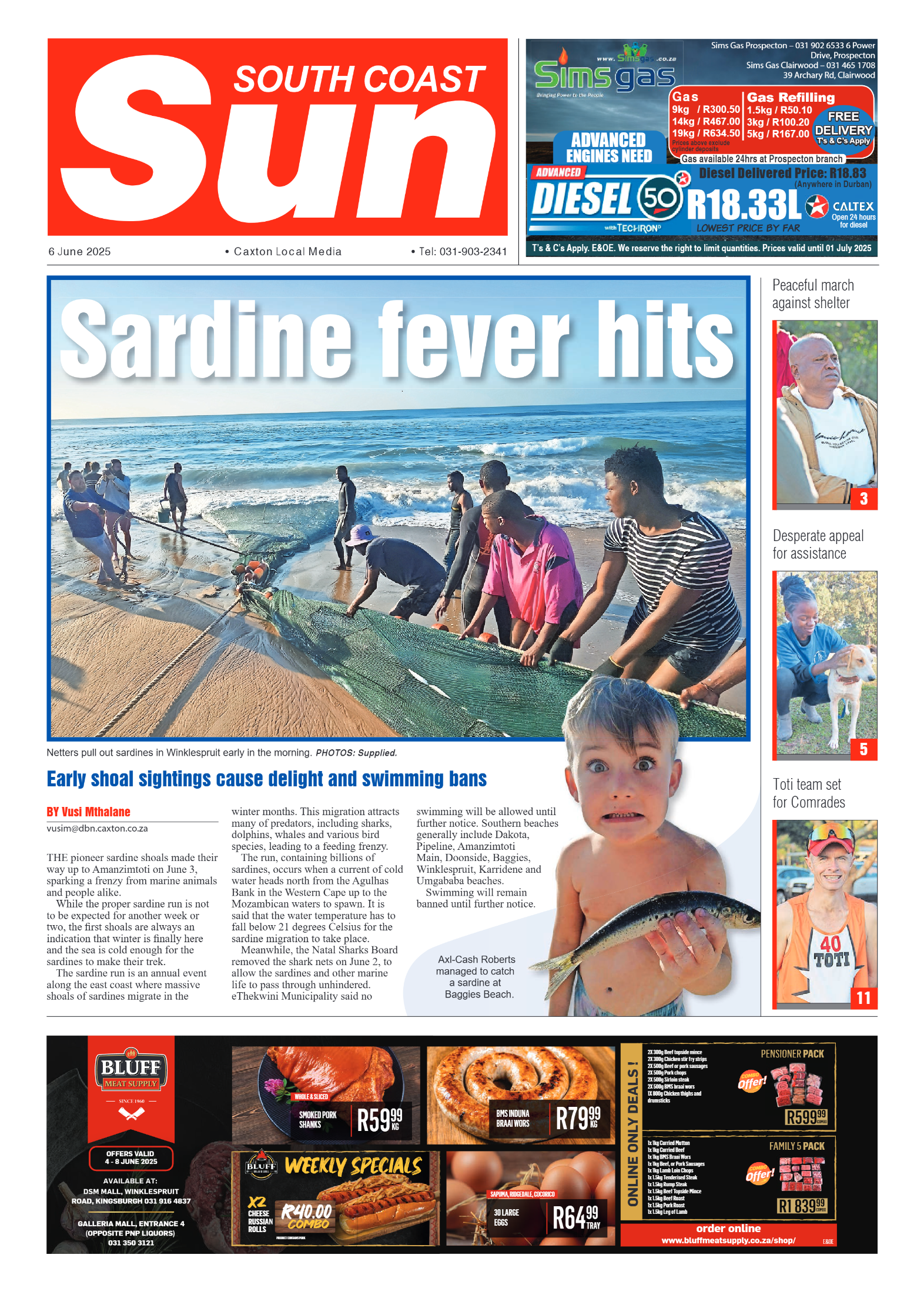 South Coast Sun 06 June 2025 page 1