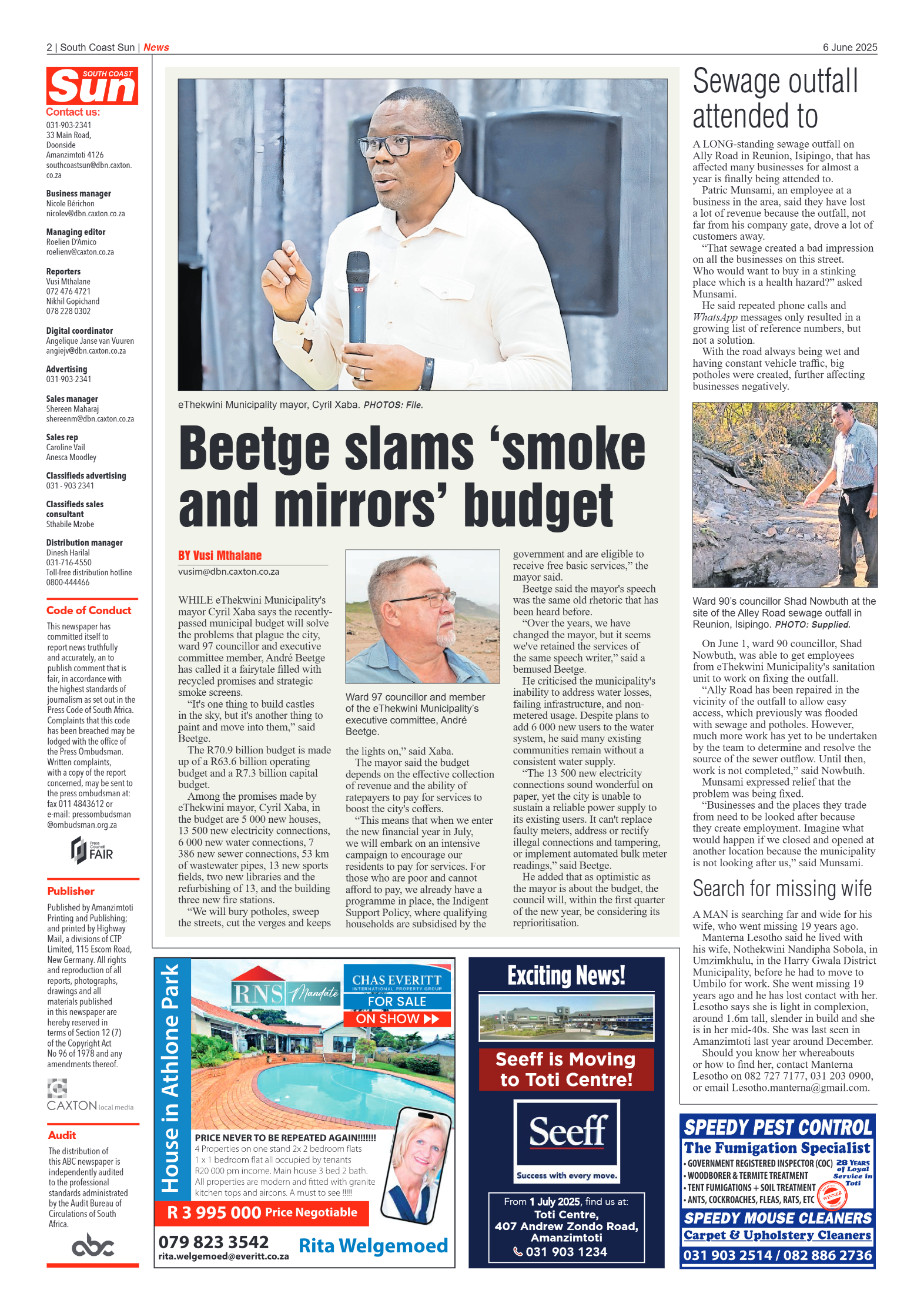 South Coast Sun 06 June 2025 page 2