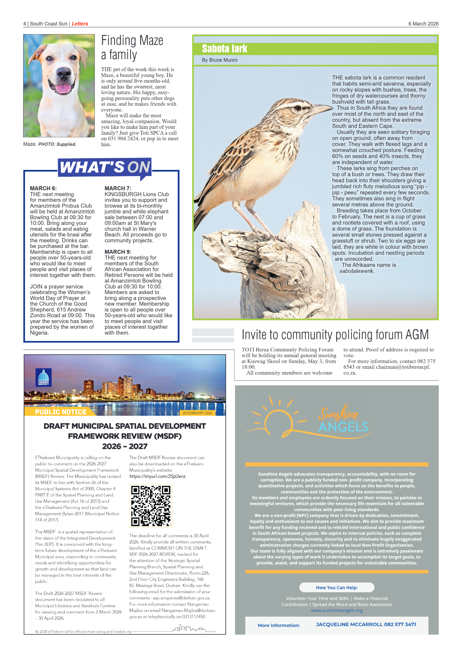 South Coast Sun 06 March 2026 page 4