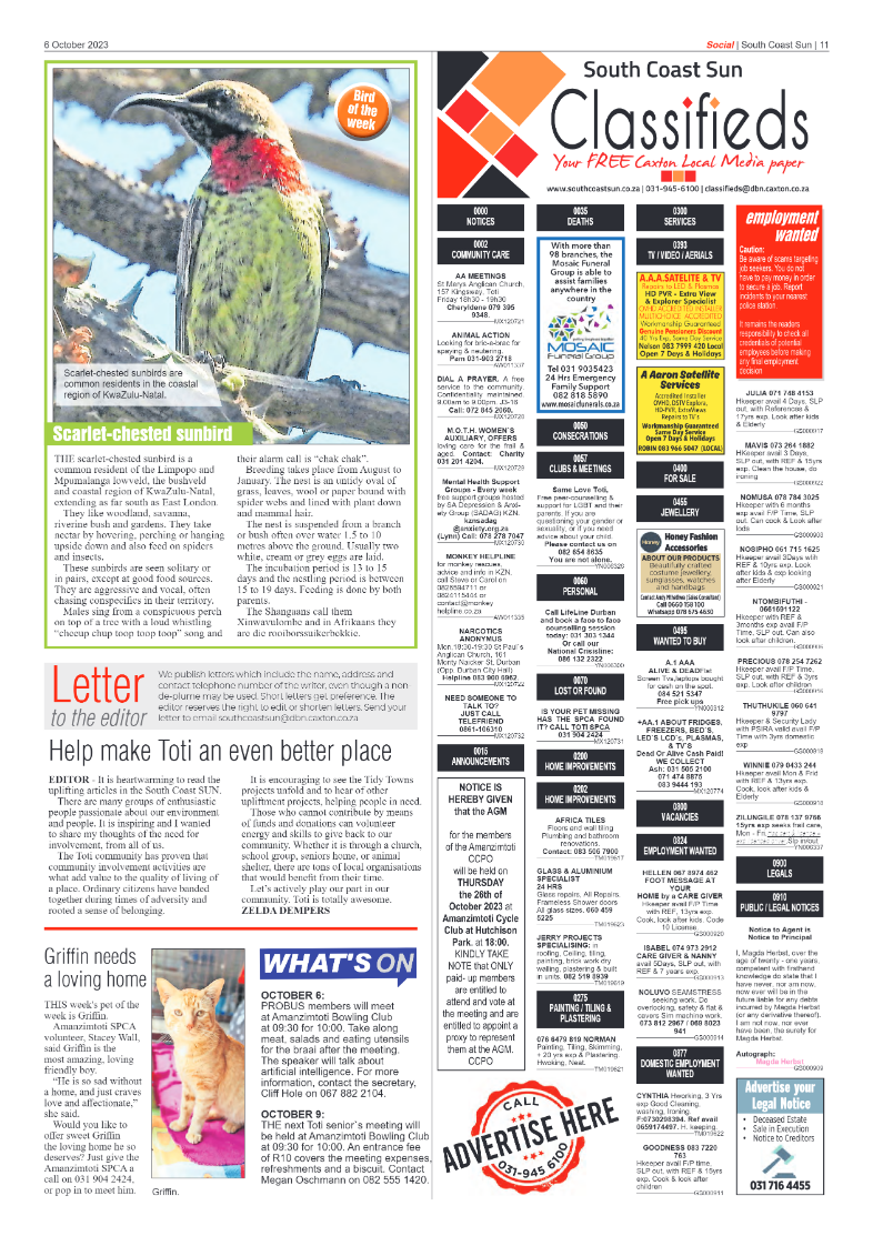 South Coast Sun 06 October 2023 page 11