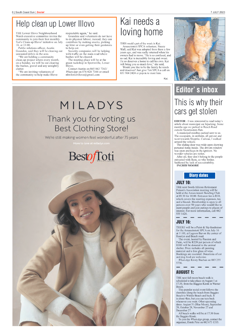 South Coast Sun 7 July 2023 page 6