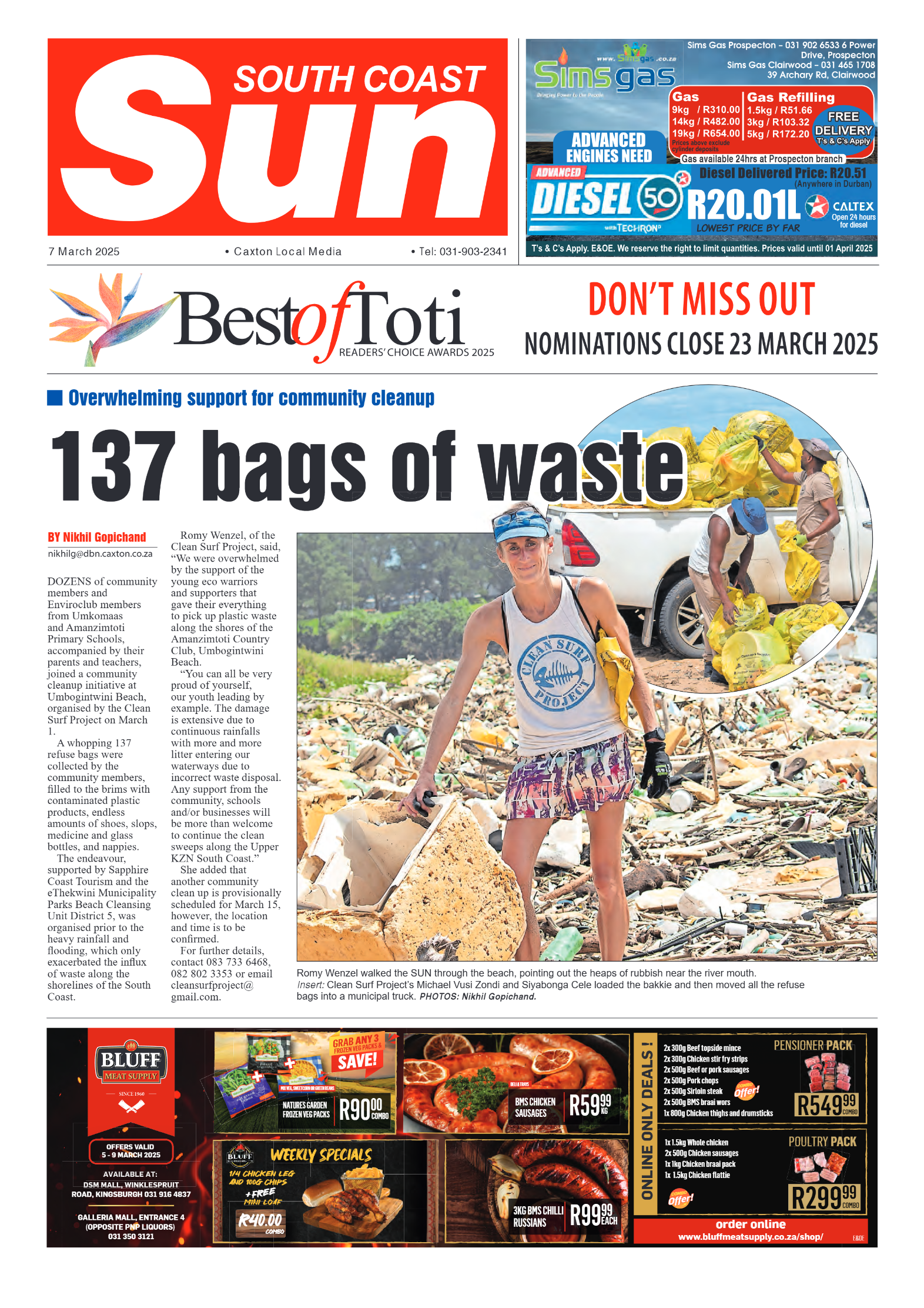 South Coast Sun 07 March 2025 page 1