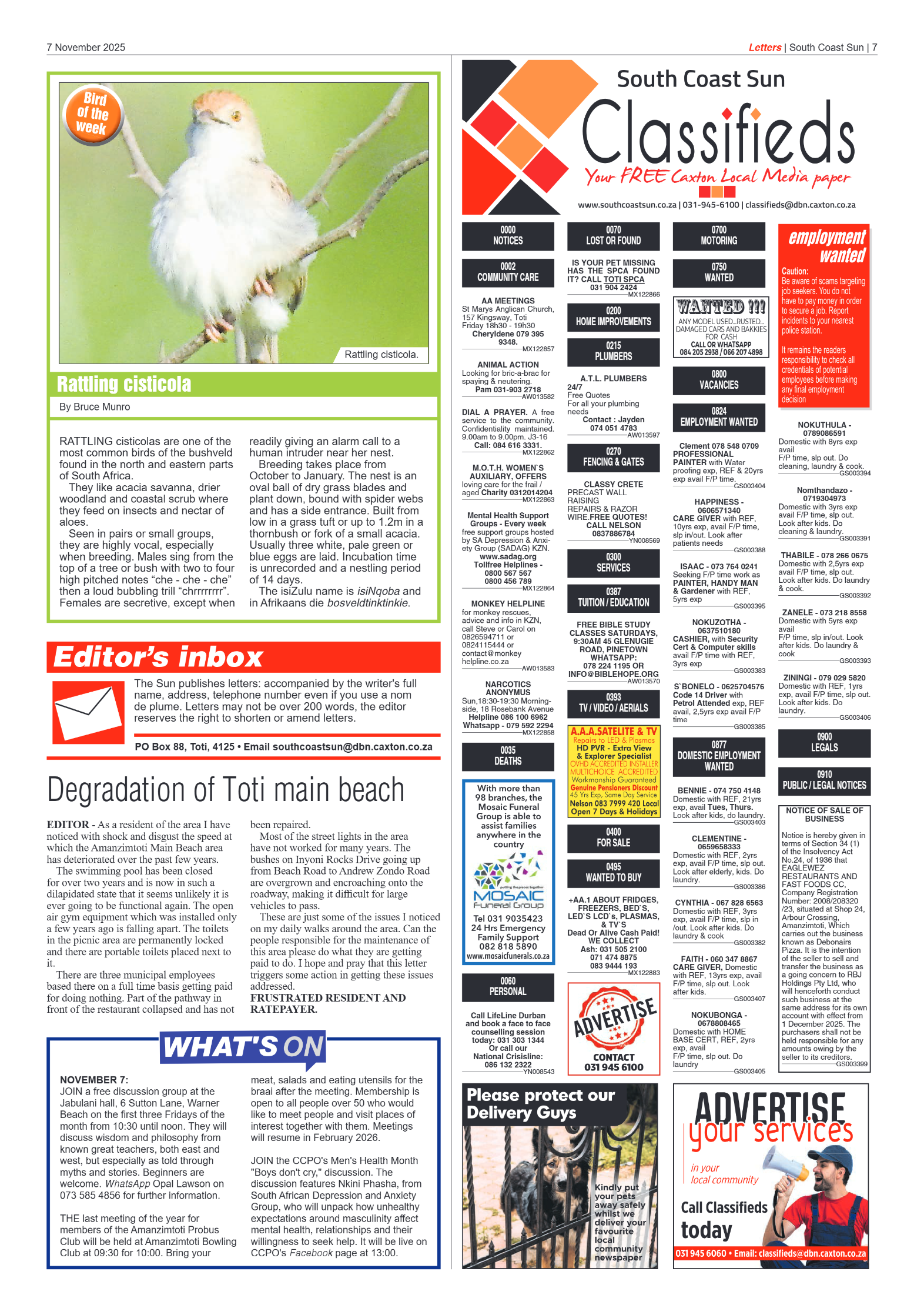 South Coast Sun 07 November 2025 page 7