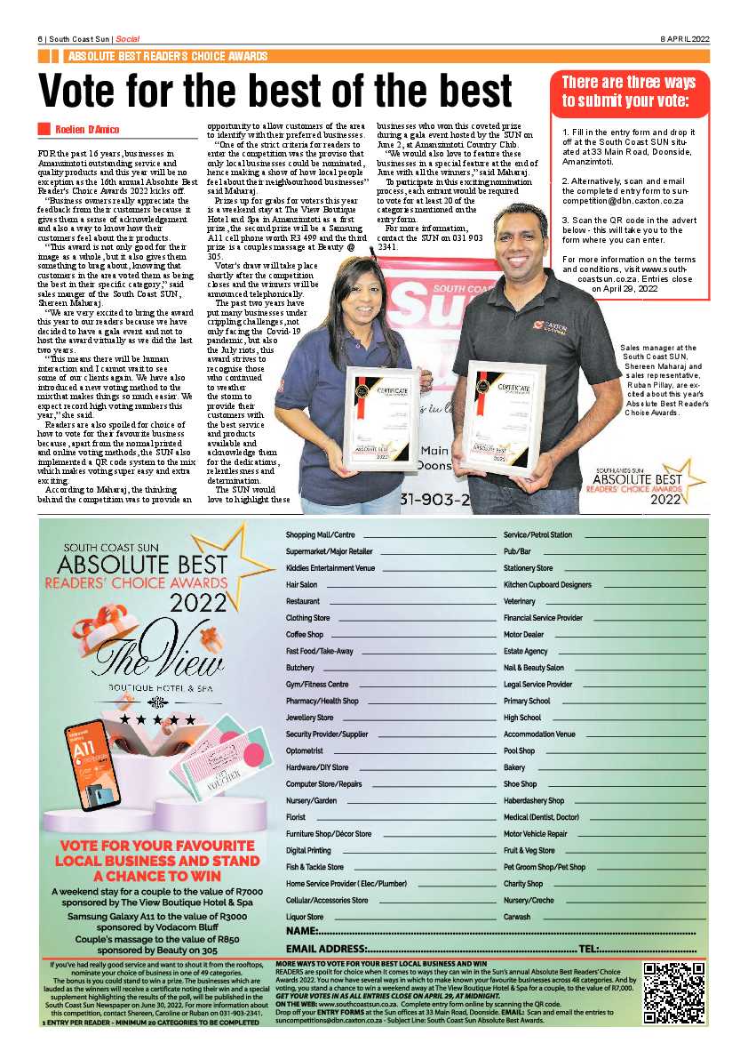 South Coast Sun 08 April 2022 page 6