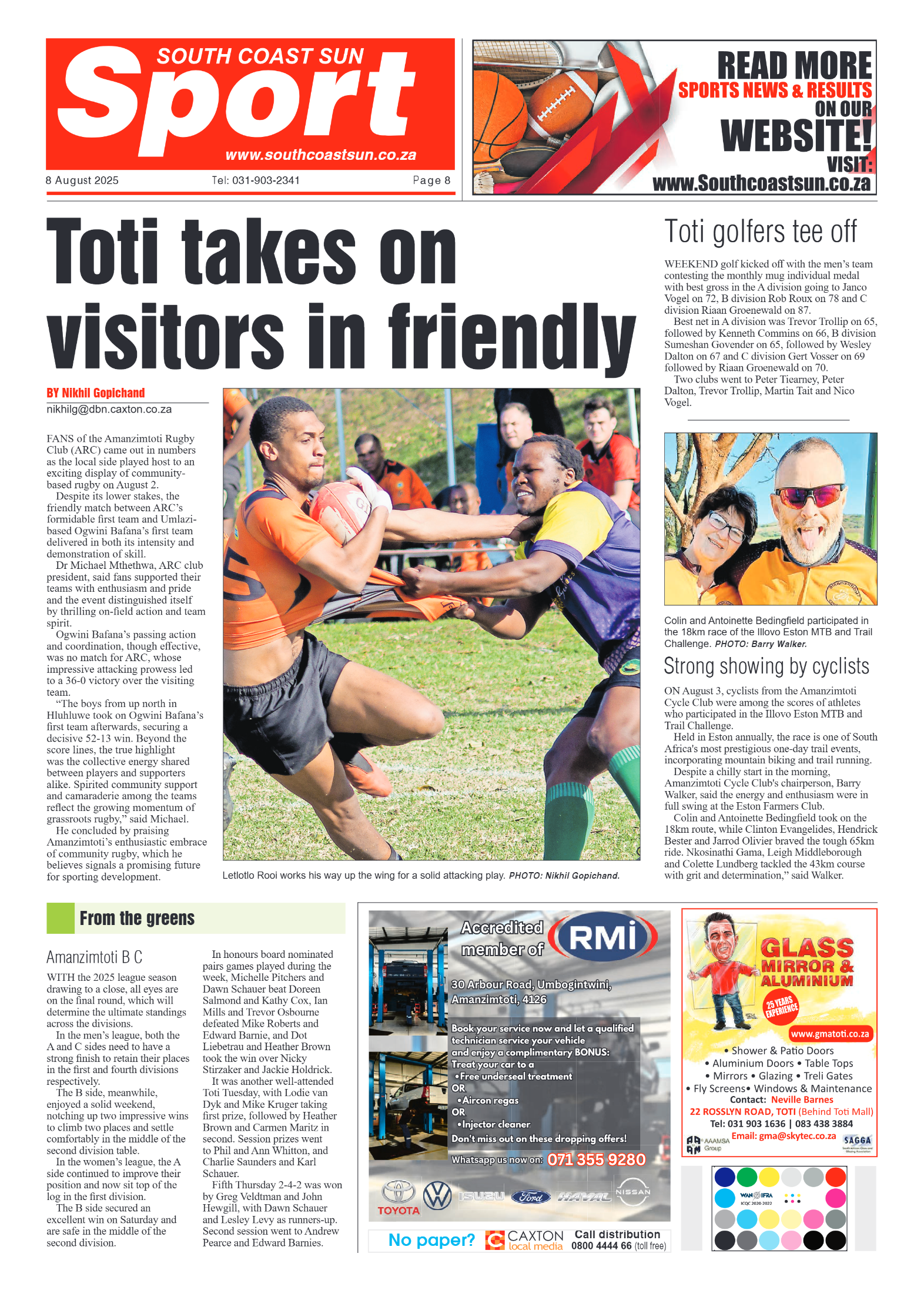 South Coast Sun 08 August 2025 page 8