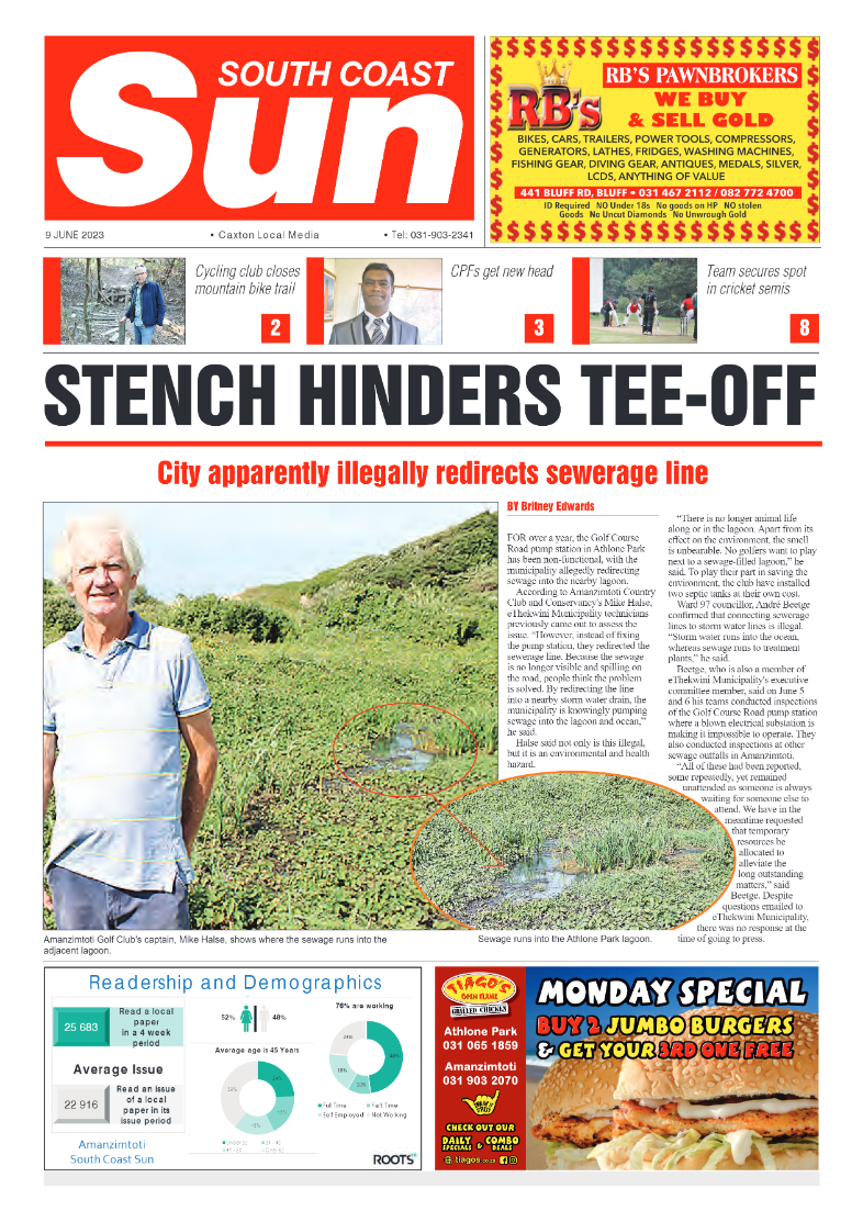 South Coast Sun 09 June 2023 page 1