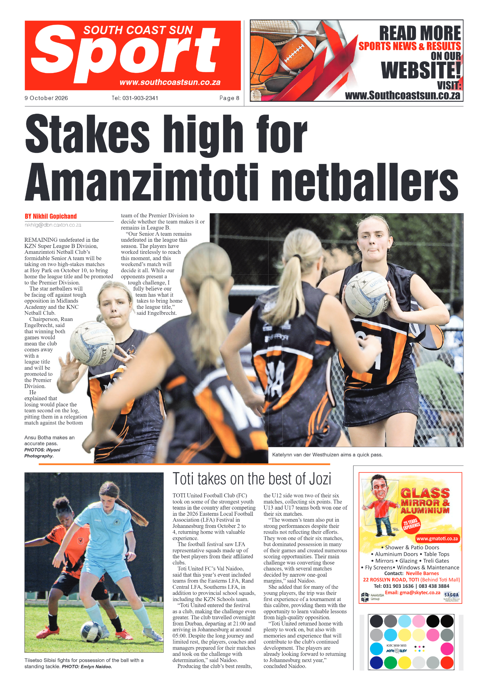South Coast Sun 09 October 2026 page 8