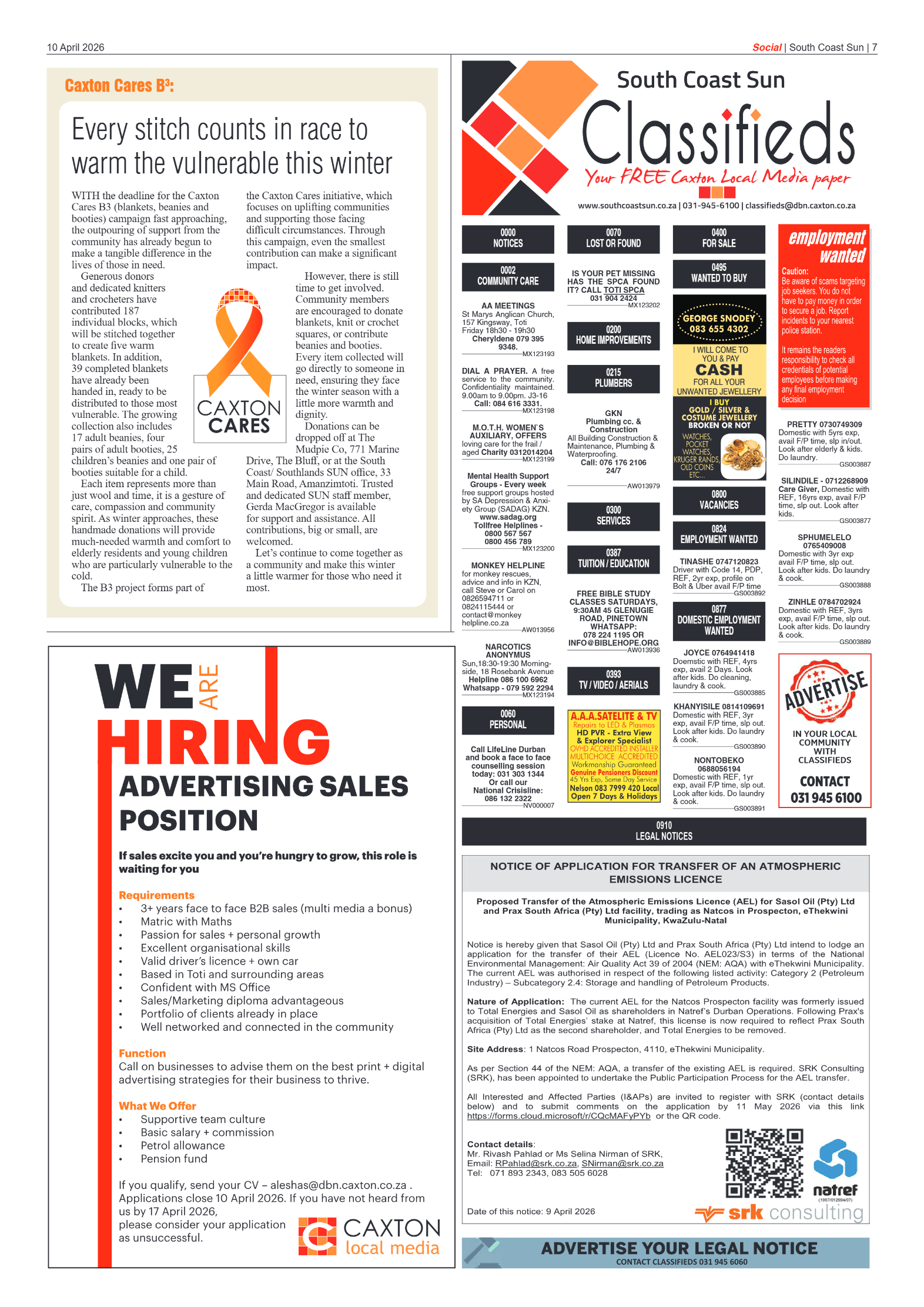 South Coast Sun 10 April 2026 page 7
