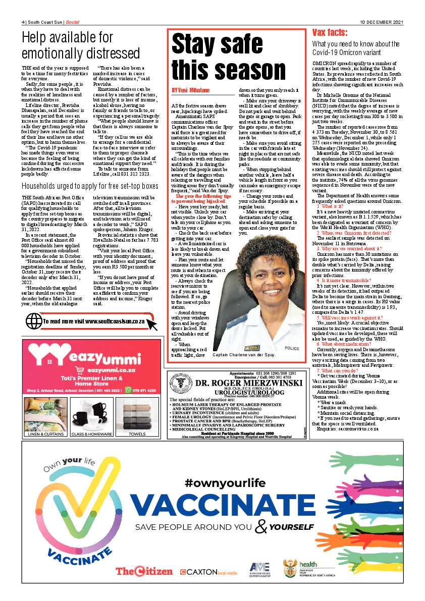 South Coast Sun 10 December 2021 page 4