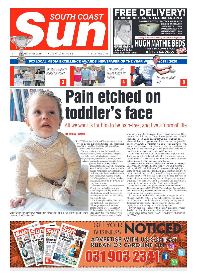 South Coast Sun 10 February 2023 page 1